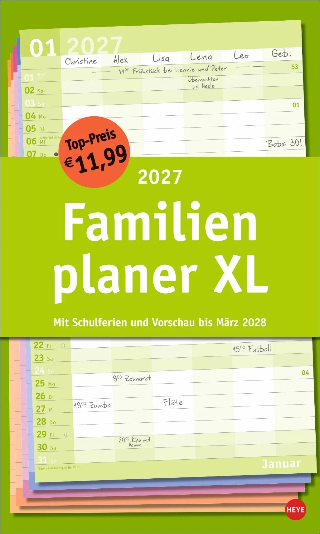 Familienplaner: Basic Familienplaner XL 2027
