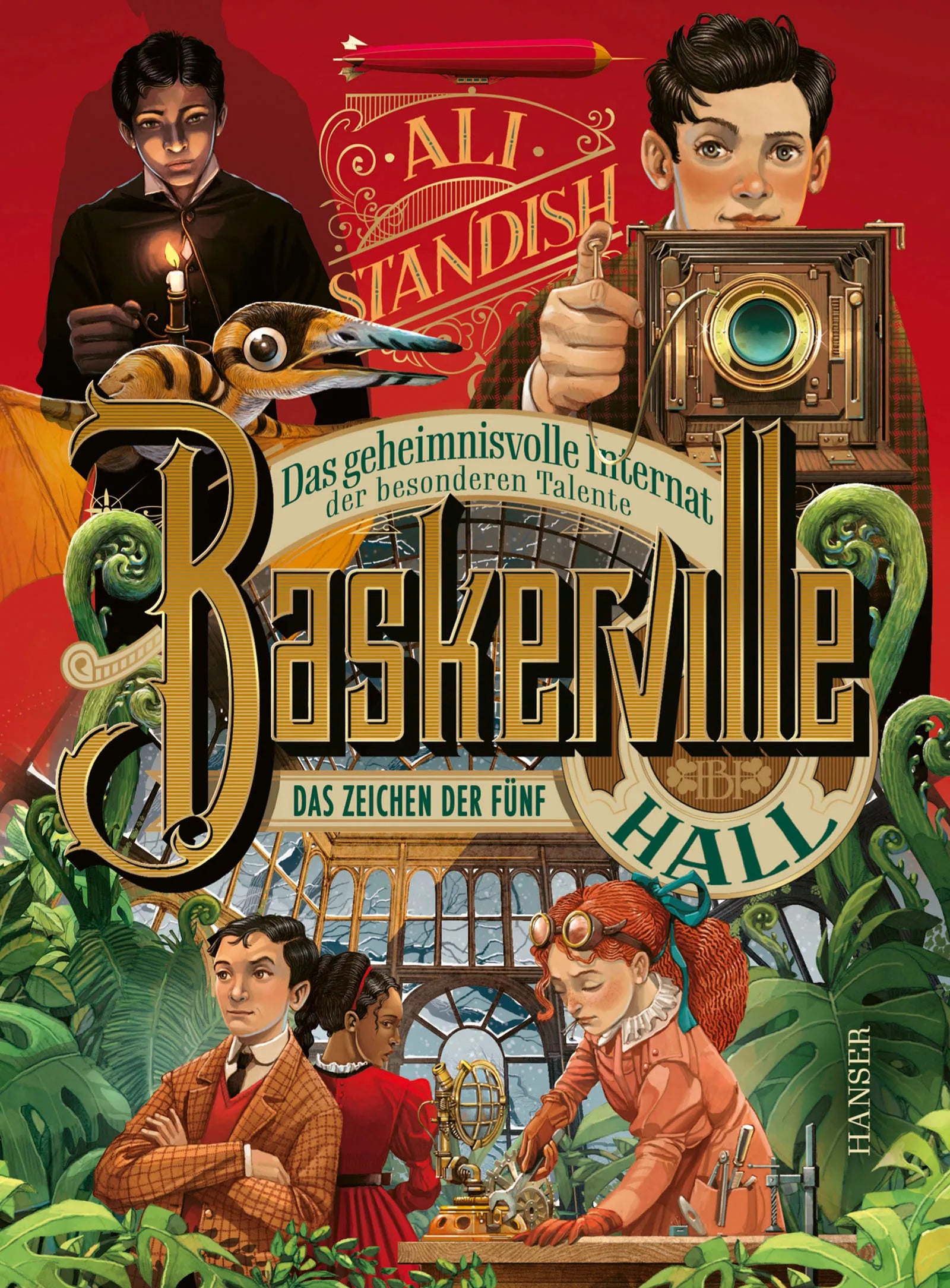 Buchcover von 'Baskerville Hall - Das geheimnisvolle Internat der besonderen Talente: Das Zeichen der Fünf' - Gebundene Ausgabe von Ali Standish