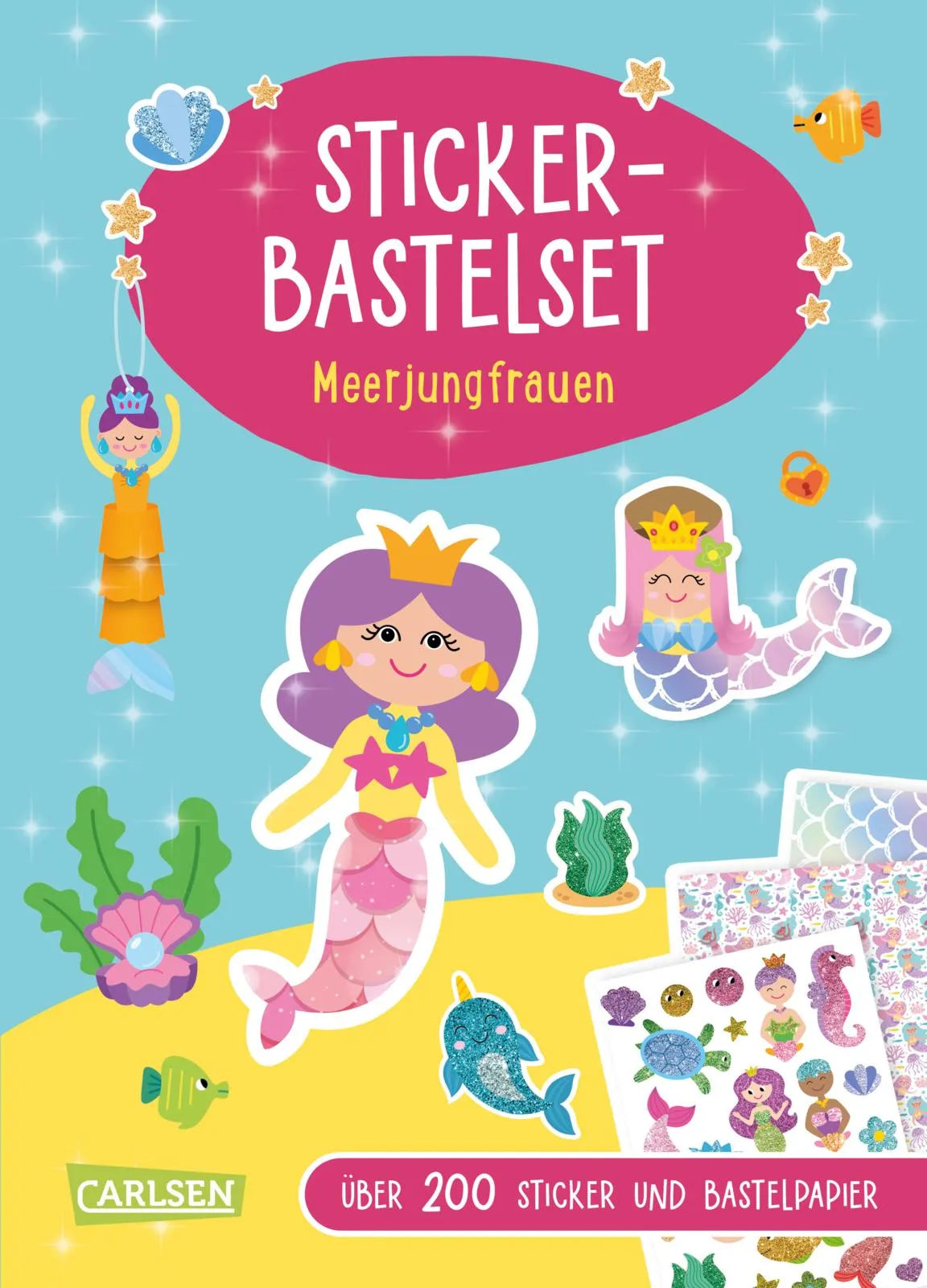 Buchcover von 'Bastelset für Kinder: Sticker-Bastelset: Meerjungfrauen' - Taschenbuch von Anton Poitier