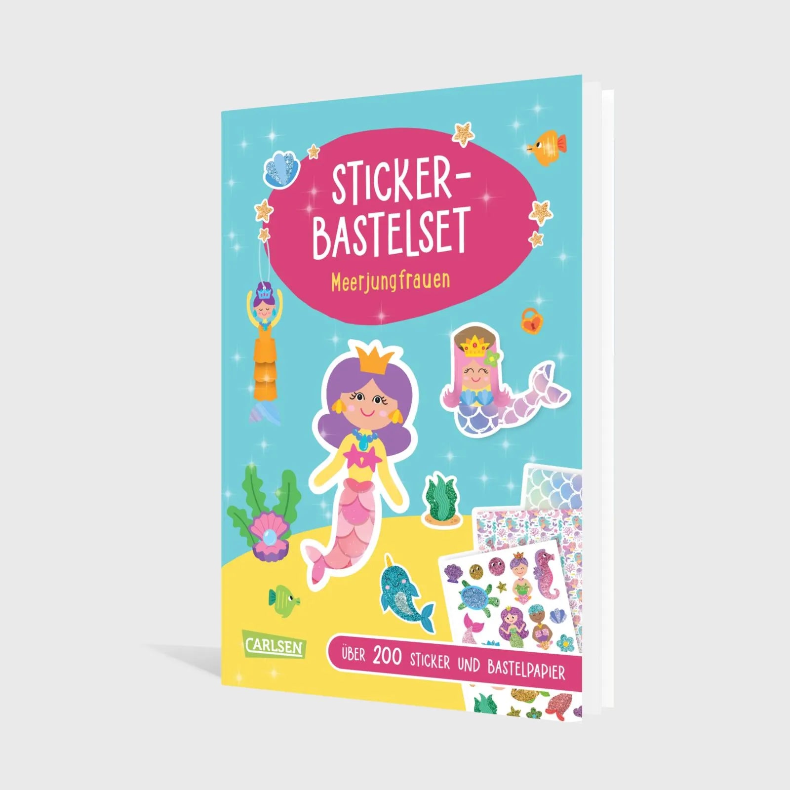 Produktansicht: Bastelset für Kinder: Sticker-Bastelset: Meerjungfrauen (Taschenbuch)