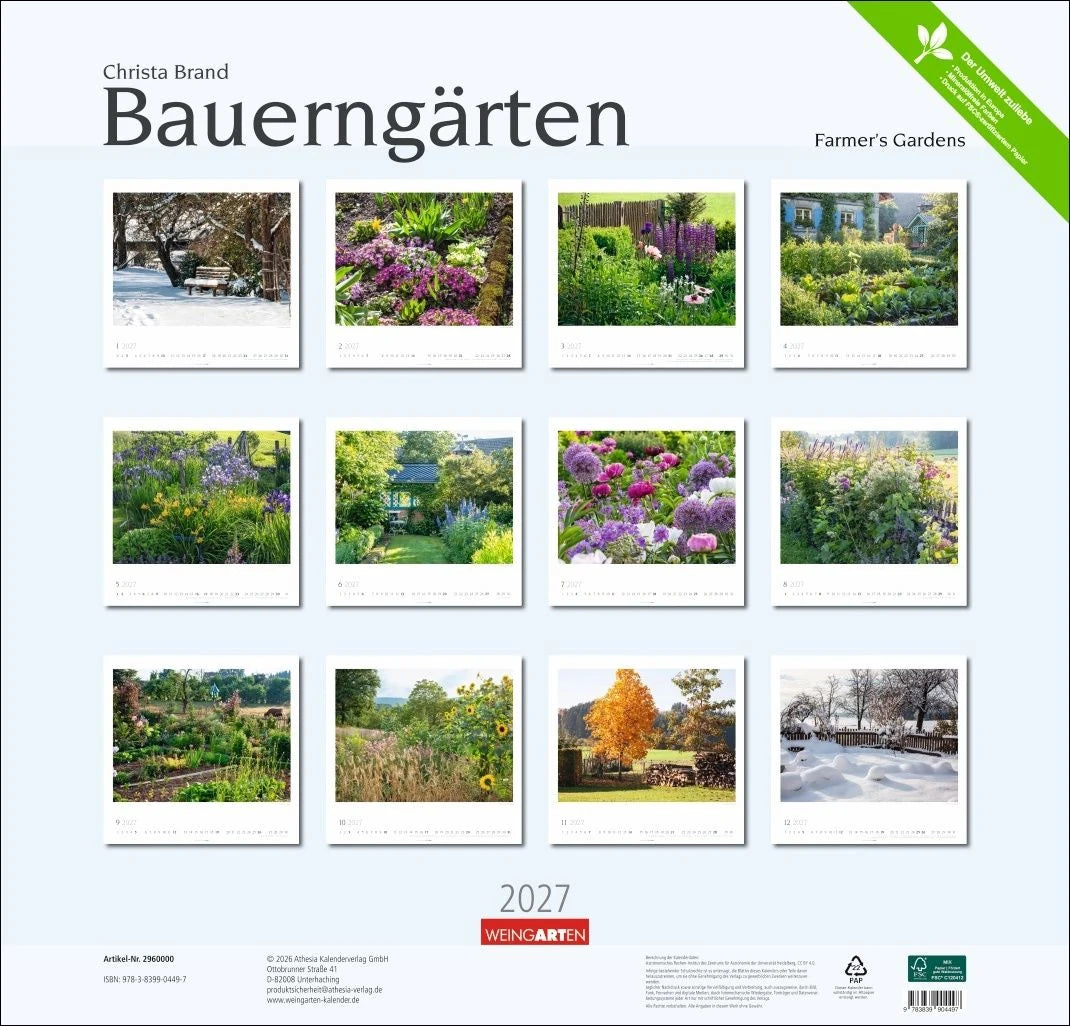 Bauerngärten Kalender 2027 – Ansicht