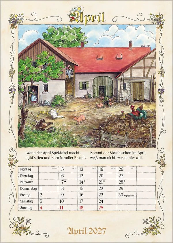Bauernkalender 2027 – Ansicht