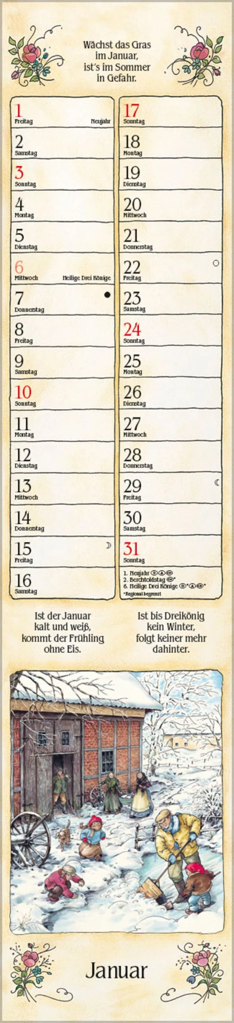 Bauernkalender Langplaner 2027 – Ansicht