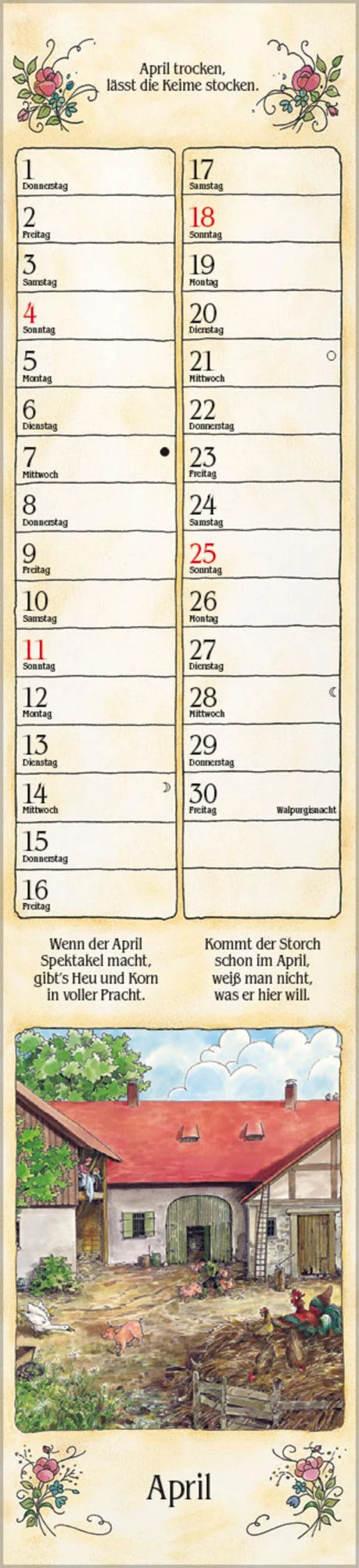 Bauernkalender Langplaner 2027 – Ansicht