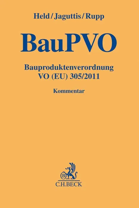 Buchcover von 'Bauproduktenverordnung VO' - Gebundene Ausgabe von Simeon Held