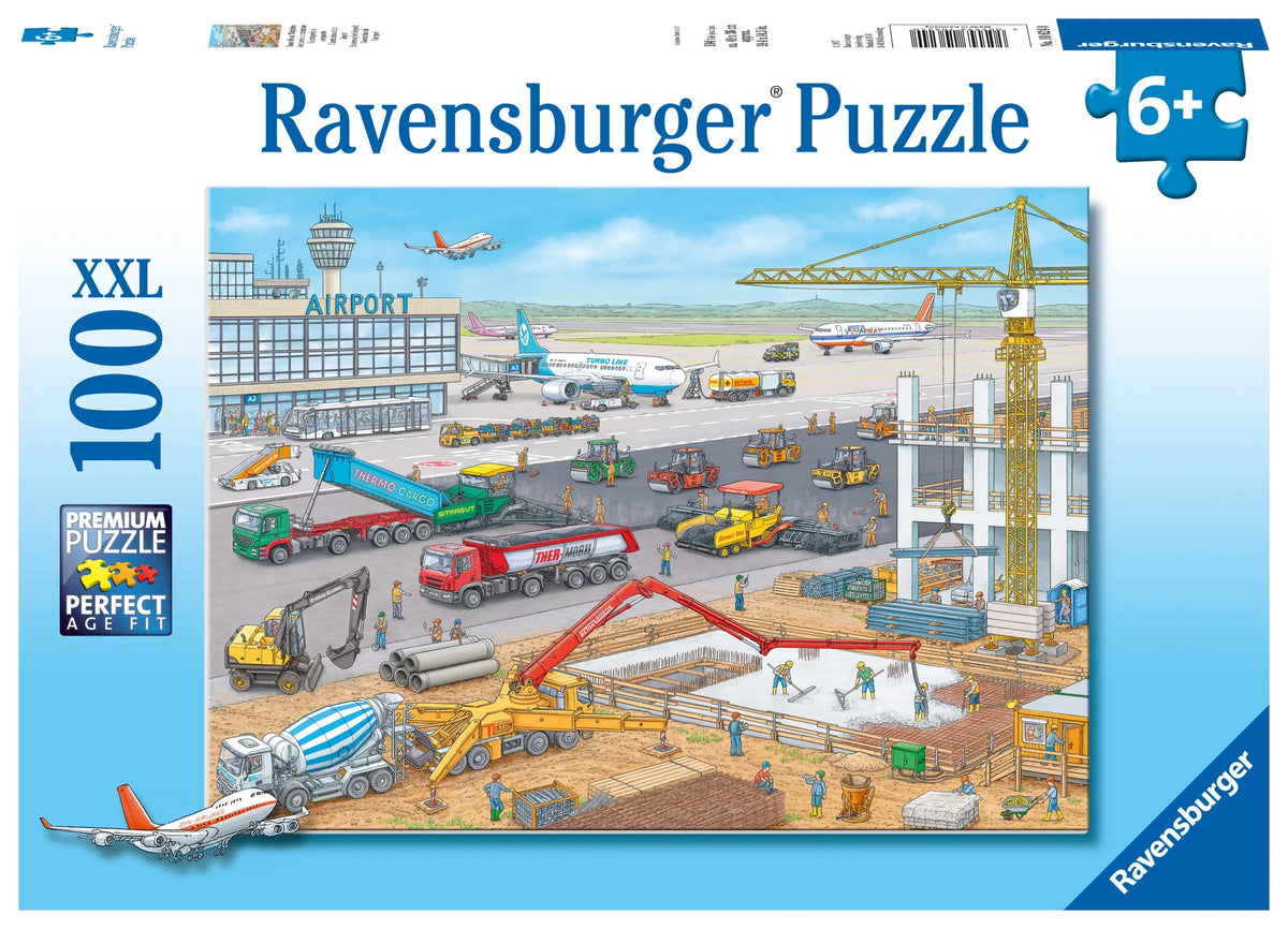 Kinderpuzzle: Kinderpuzzle 100 XXL Teile - Baustelle am Flughafen