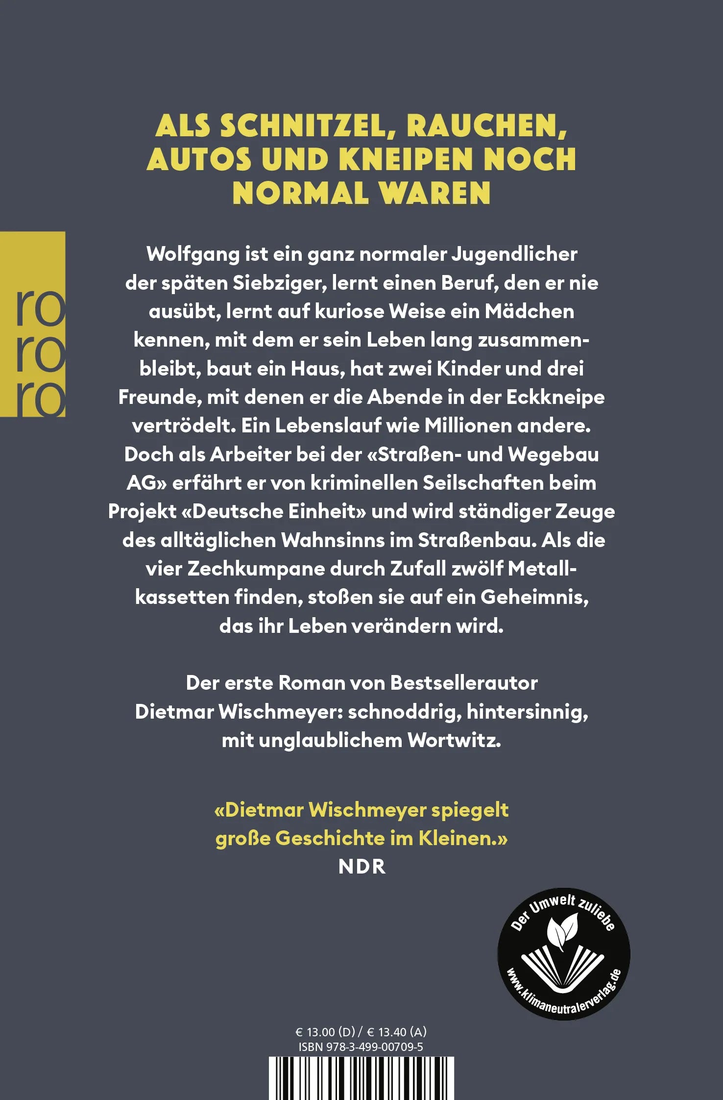 Buchrückseite von 'Begrabt meinen rechten Fuß auf der linken Spur' mit Klappentext - Taschenbuch