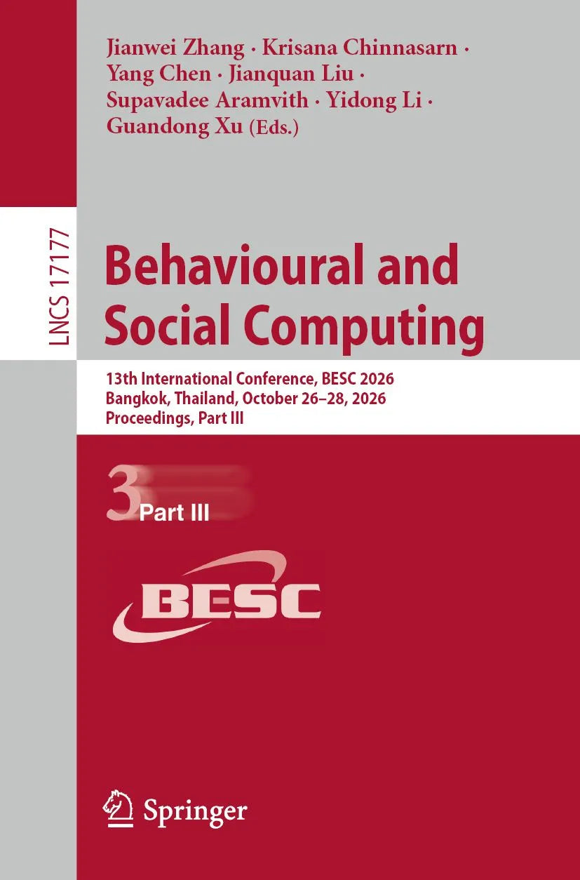 Cover: Behavioural and Social Computing (E-Book) von Jianwei Zhang