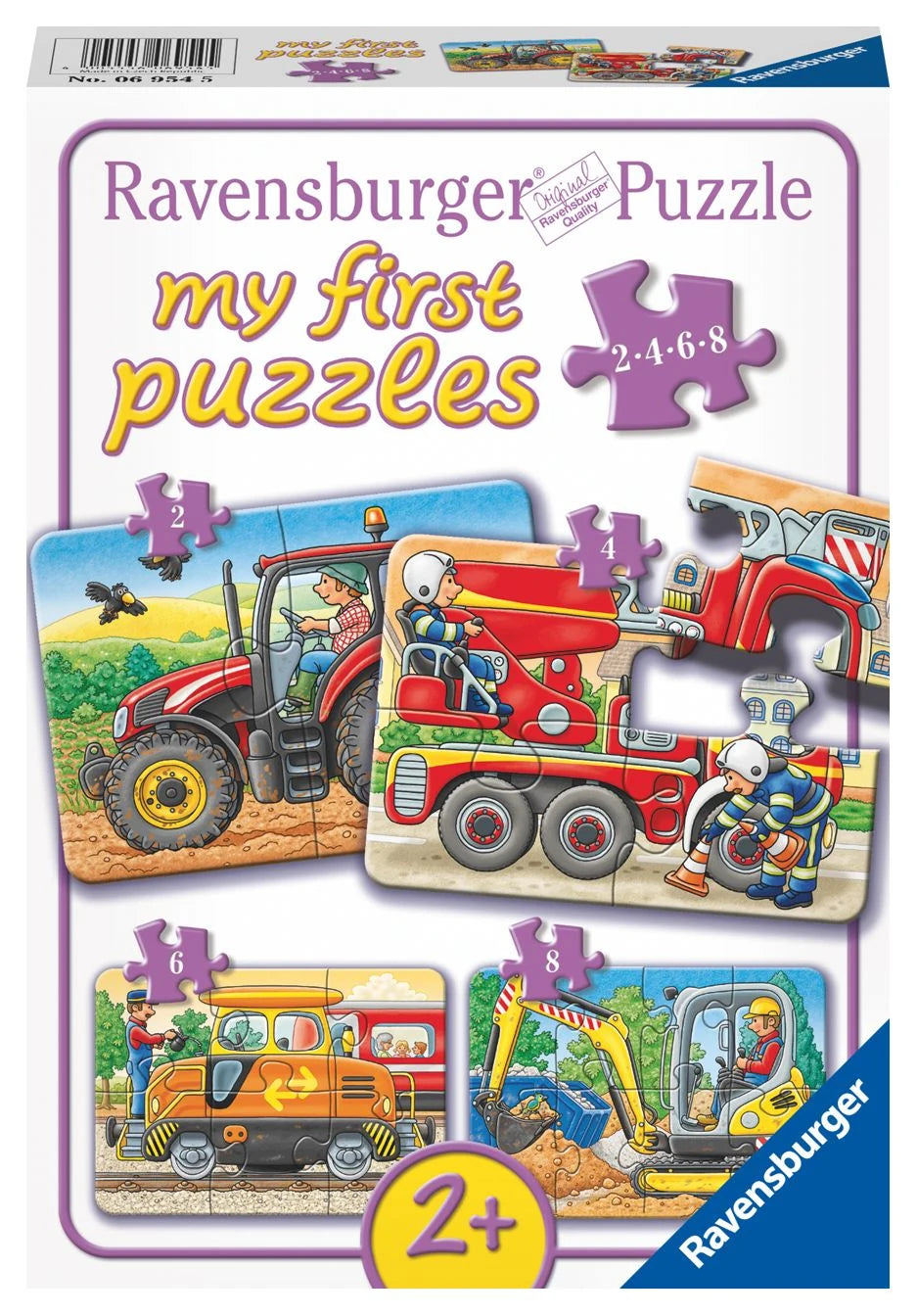 Kinderpuzzle: Kinderpuzzle 2, 4, 6, 8 Teile - Bei der Arbeit