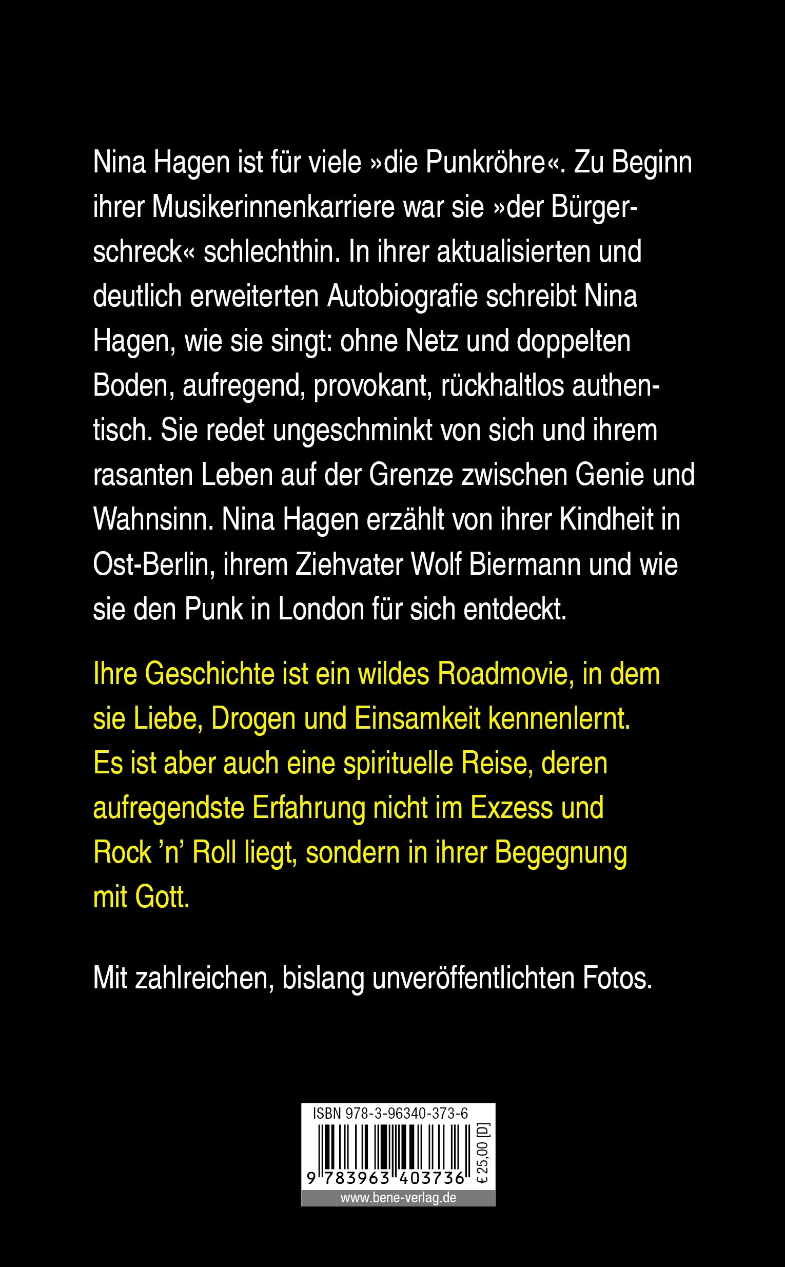 Buchrückseite von 'Bekenntnisse' mit Klappentext - Gebundene Ausgabe