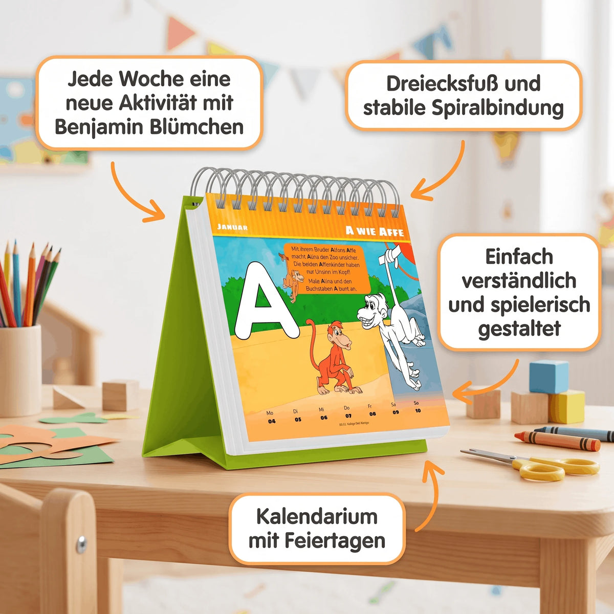Benjamin Blümchen Spiel- und Spaßkalender 2027 – Ansicht