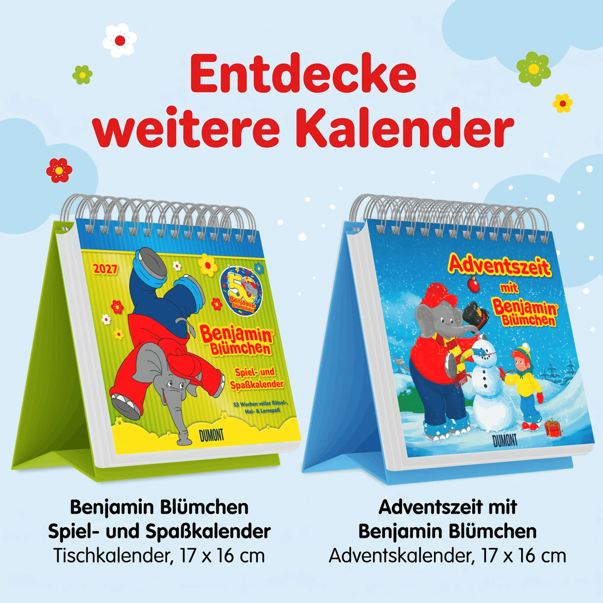 Benjamin Blümchen Spiel- und Spaßkalender 2027 – Ansicht