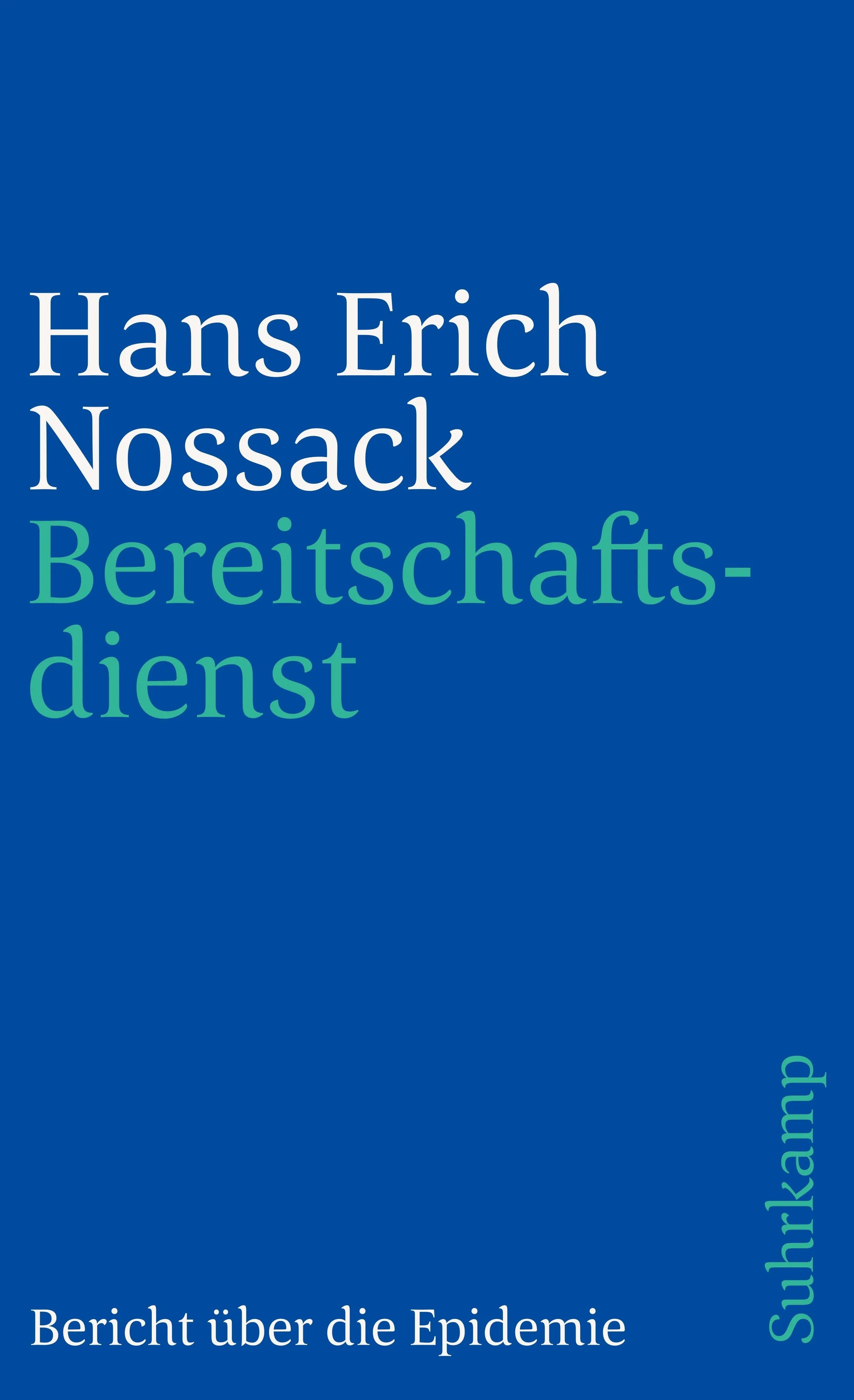 Buchcover von 'Bereitschaftsdienst' - Taschenbuch von Hans Erich Nossack