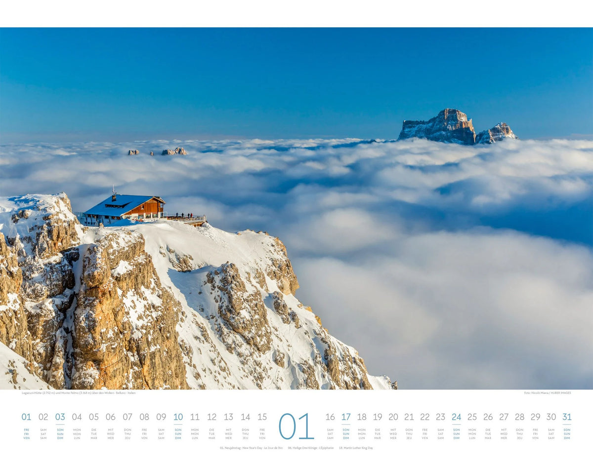 Bergwelt Dolomiten Kalender 2027 – Ansicht