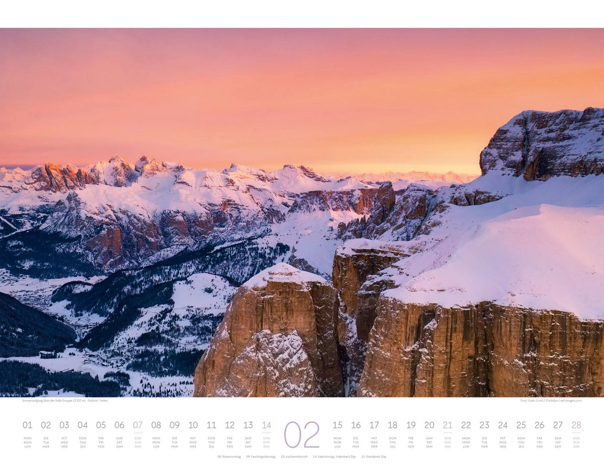 Bergwelt Dolomiten Kalender 2027 – Ansicht