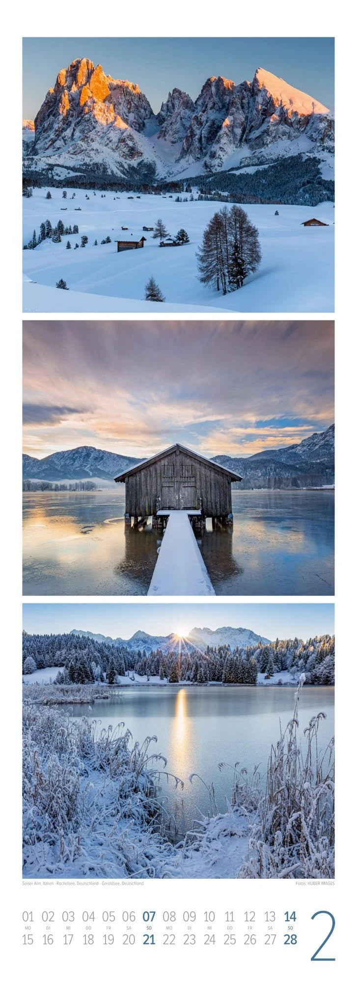 Bergzeit Triplet-Kalender 2027 – Ansicht