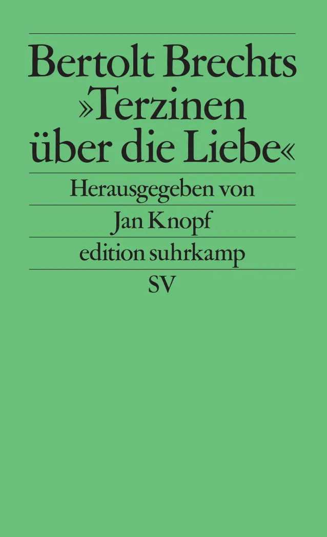 Buchcover von 'Bertolt Brechts »Terzinen über die Liebe«' - Taschenbuch von Bertolt Brecht