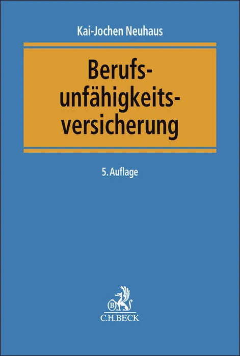 Buchcover von 'Berufsunfähigkeitsversicherung' - Gebundene Ausgabe von Kai-Jochen Neuhaus