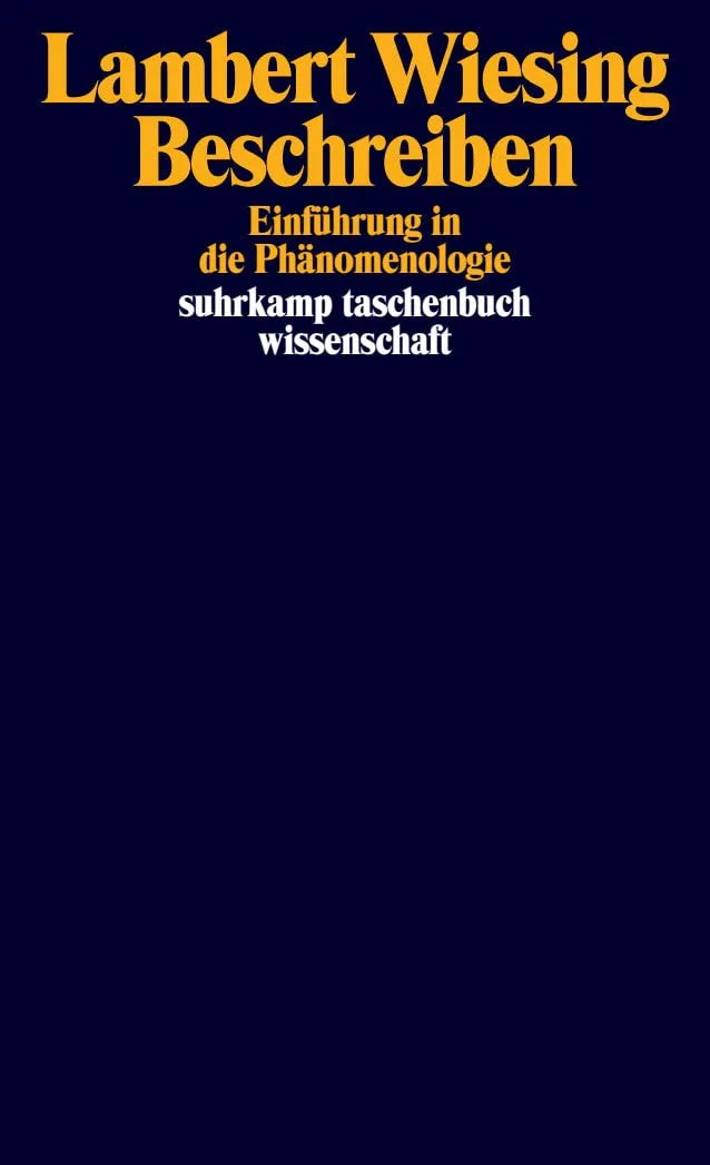 Cover: Beschreiben (Taschenbuch) von Lambert Wiesing