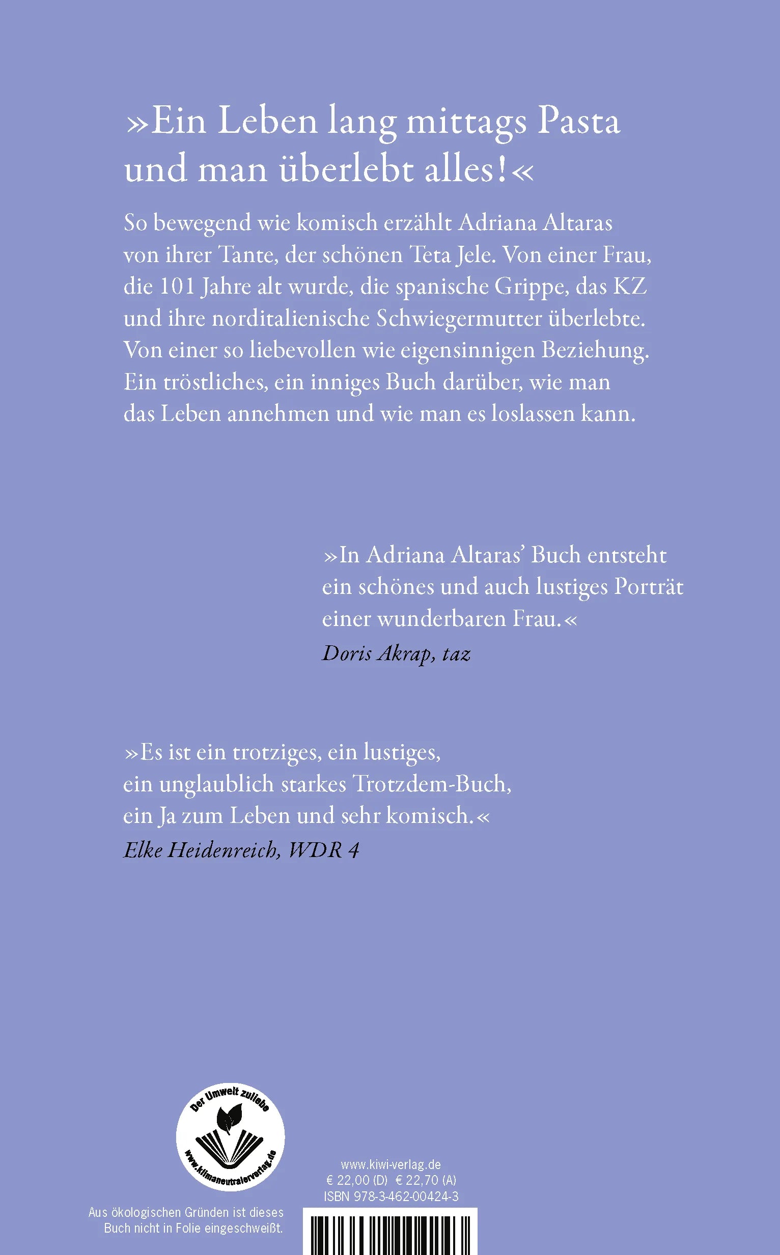 Buchrückseite von 'Besser allein als in schlechter Gesellschaft' mit Klappentext - Gebundene Ausgabe