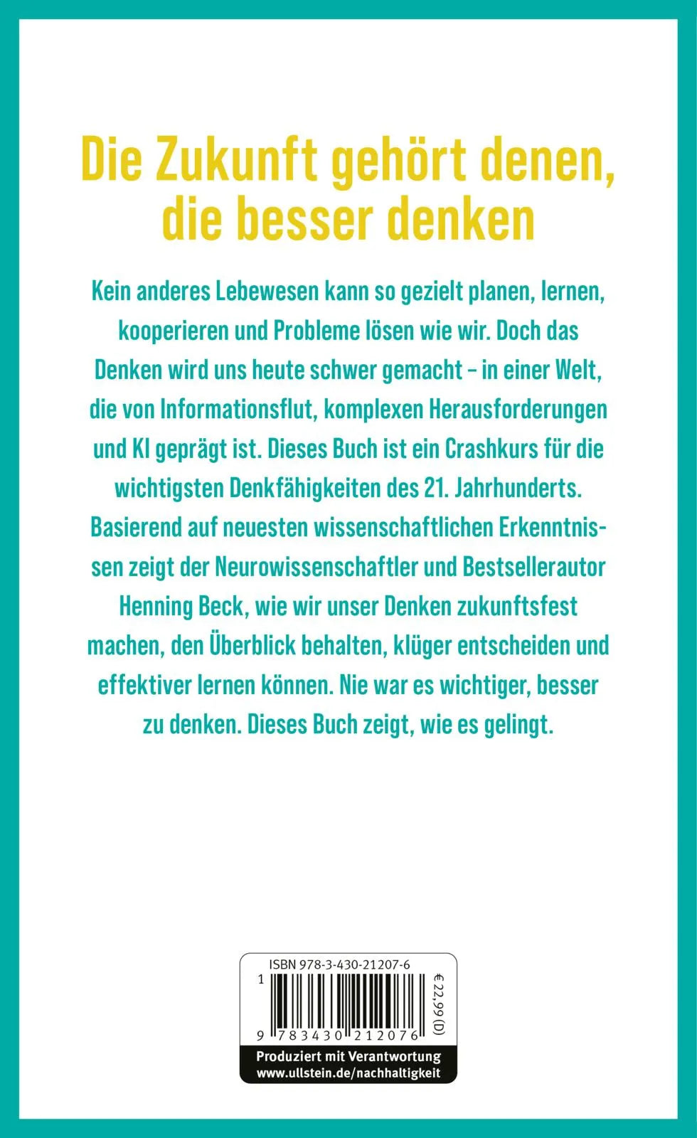 Rückseite: Besser denken (Hardcover)