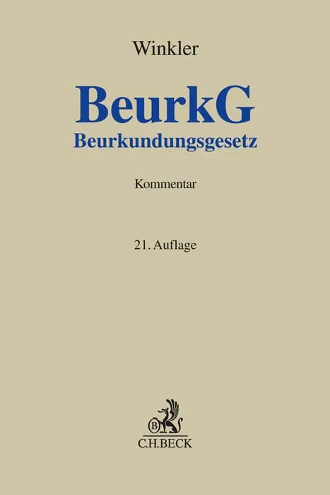 Buchcover von 'Beurkundungsgesetz. BeurkG' - Gebundene Ausgabe von Karl Winkler