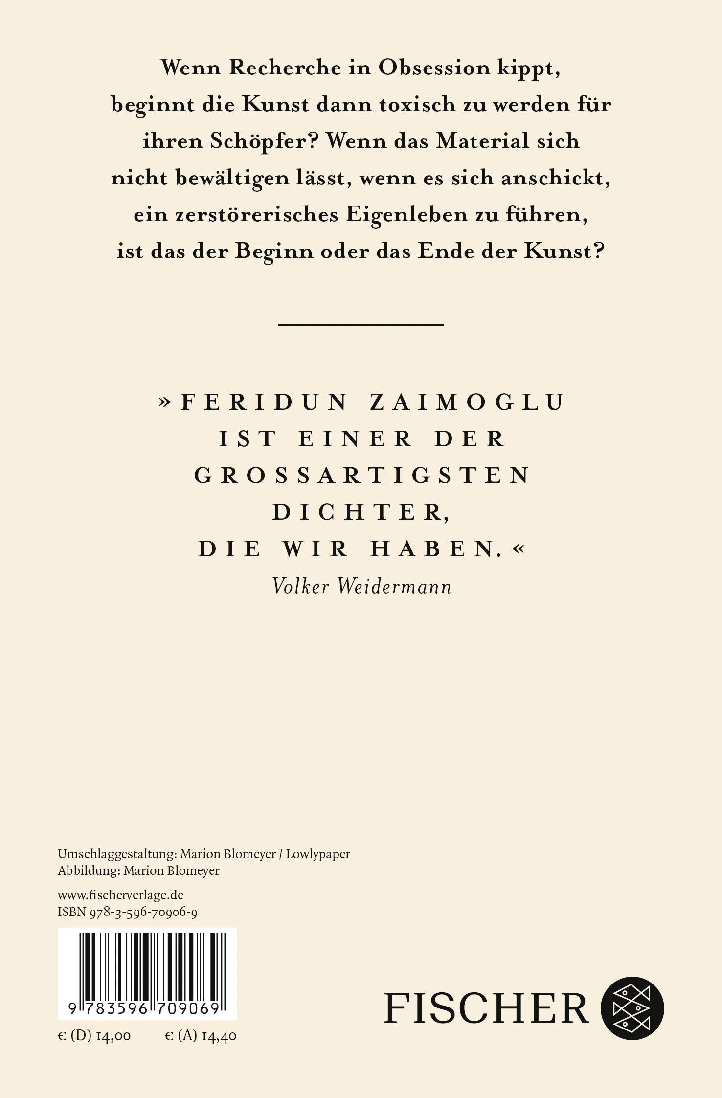 Buchrückseite von 'Bewältigung' mit Klappentext - Taschenbuch