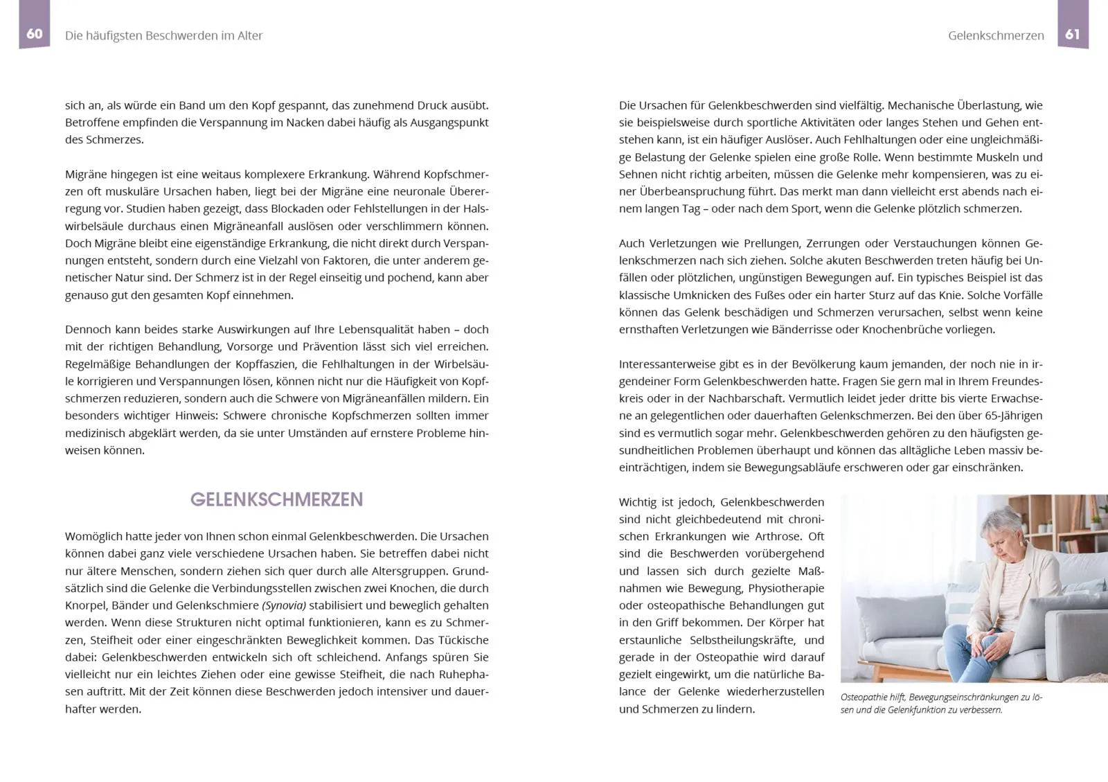 Innenansicht von 'Beweglich und schmerzfrei mit Osteopathie' - Taschenbuch