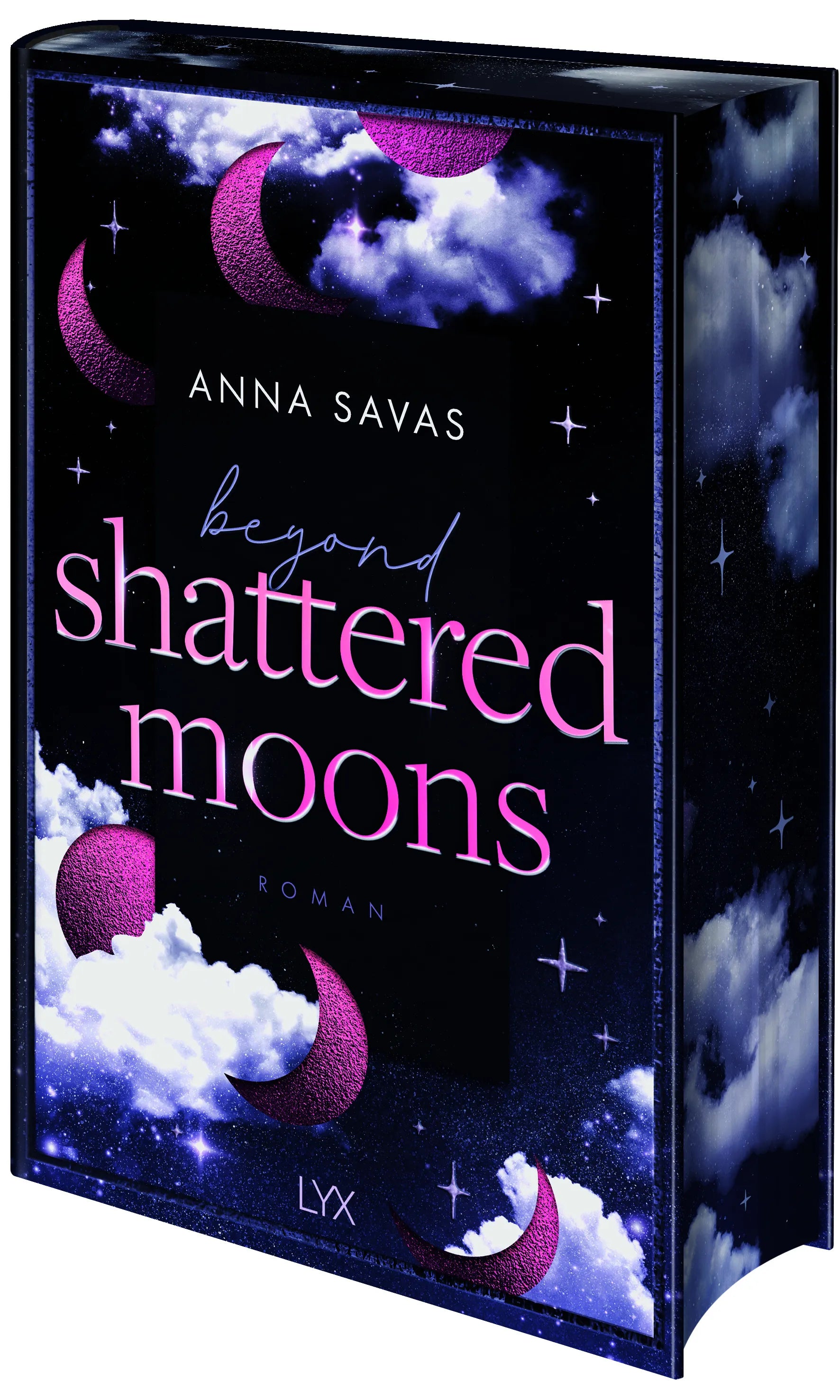 Buchcover von 'Beyond Shattered Moons' - Gebundene Ausgabe von Anna Savas