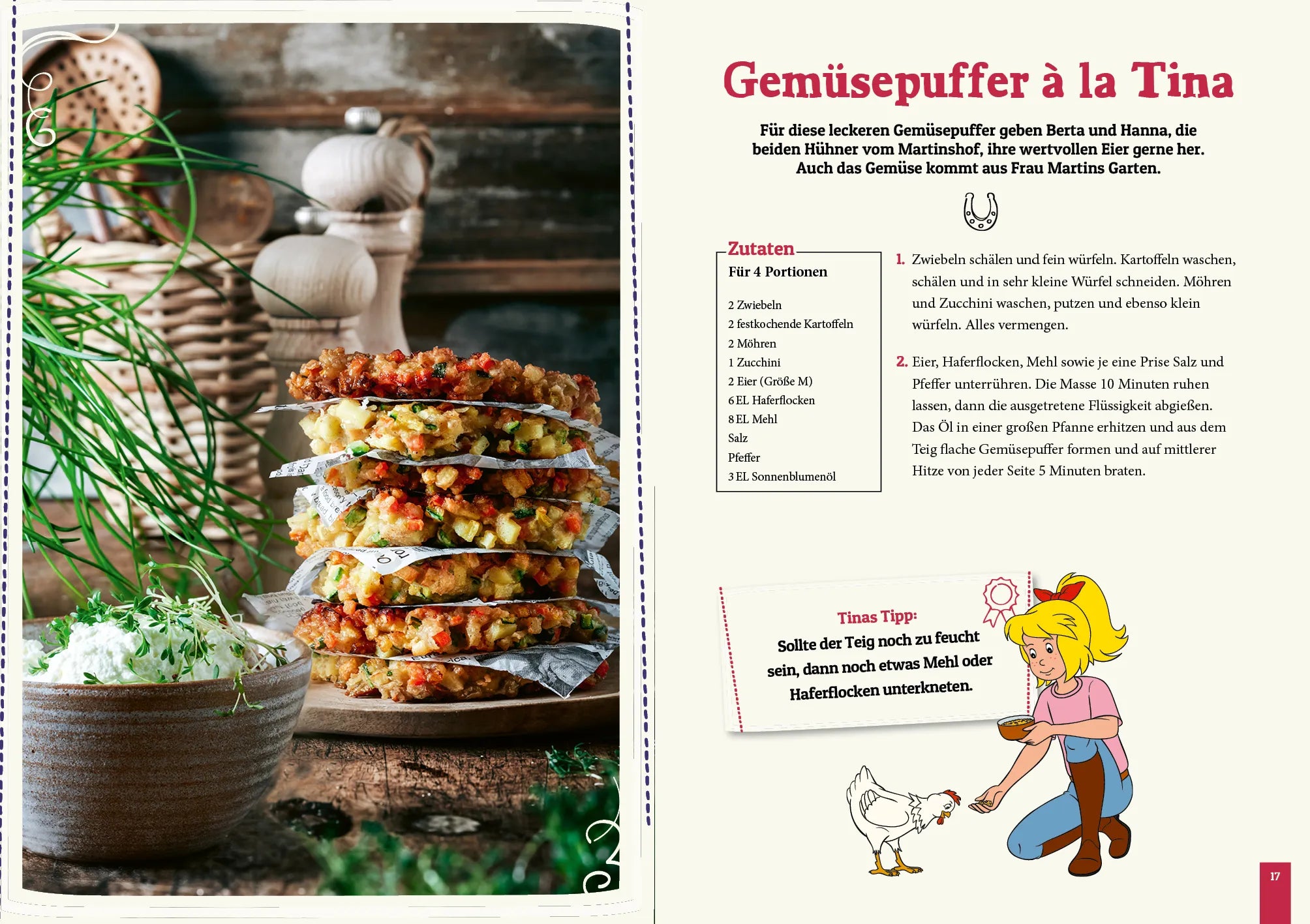 Innenansicht von 'Bibi & Tina – Das Koch- und Backbuch' - Gebundene Ausgabe