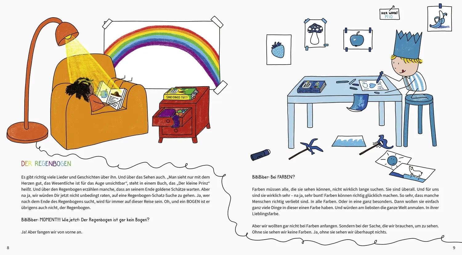 Detailansicht: BiBiBiber hat da mal 'ne Frage. Welche Farben hat der Regenbogen? (Hardcover)