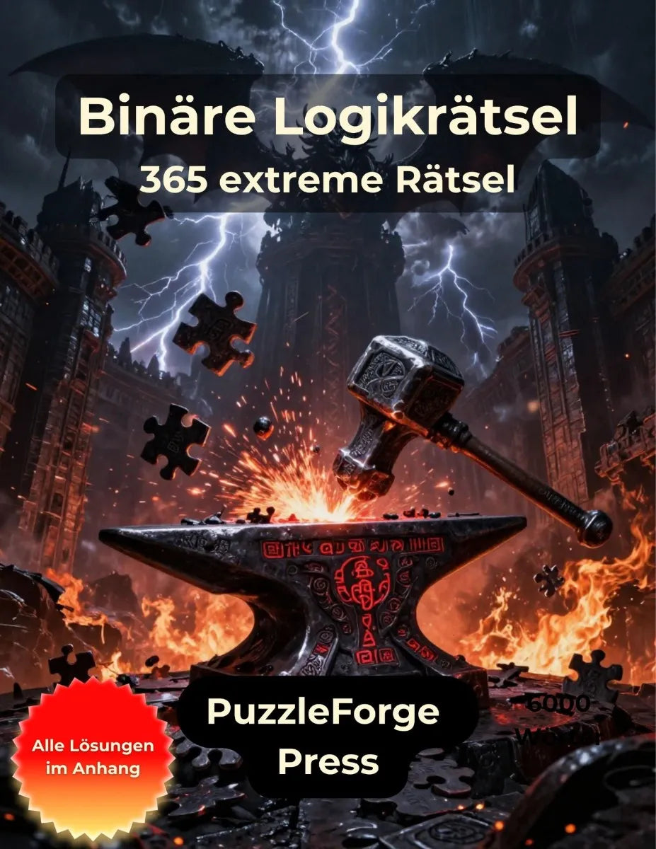 Cover: Binäre Logikrätsel - 365 extreme Rätsel (E-Book) von PuzzleForge* Press