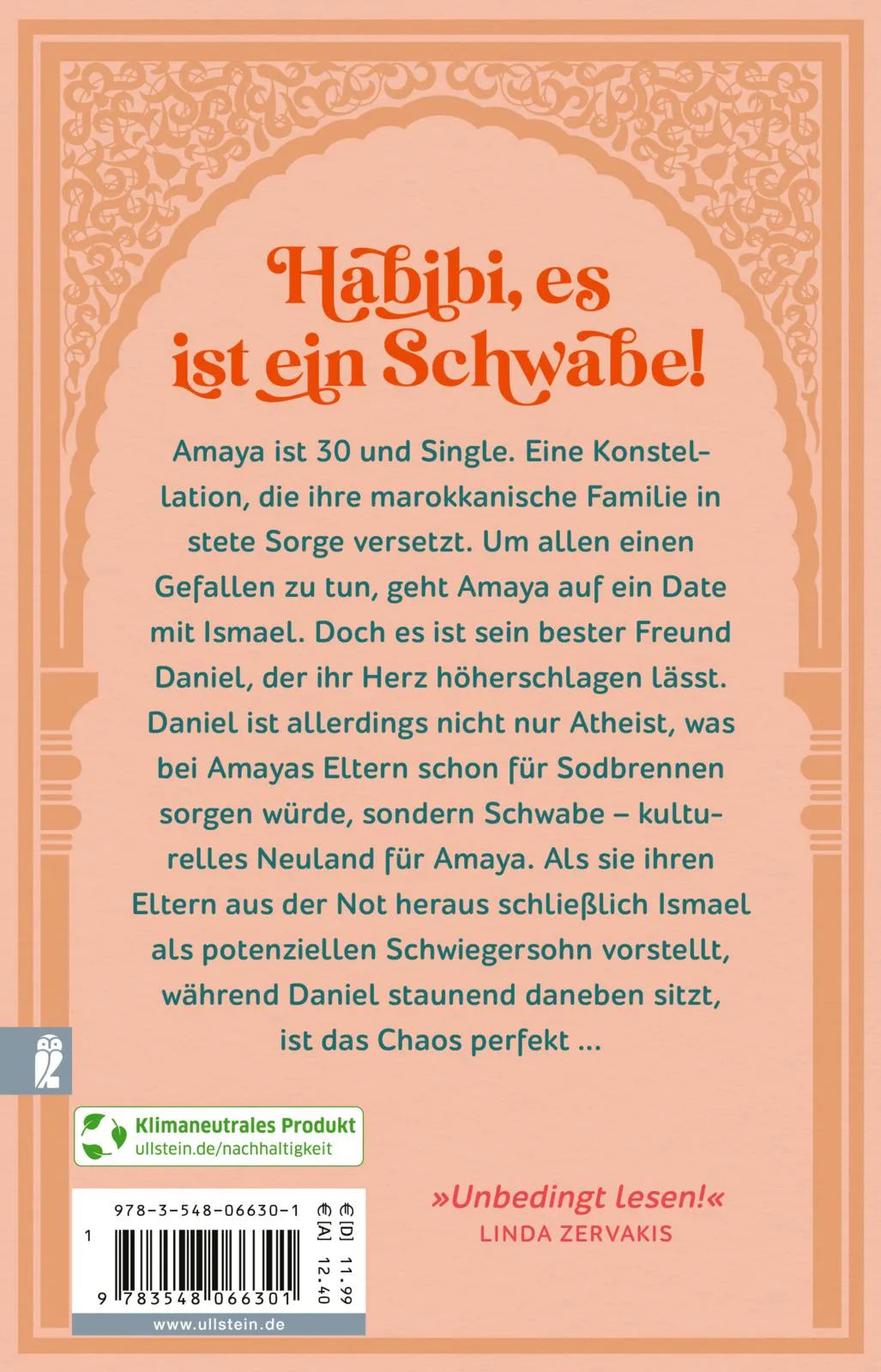 Buchrückseite von 'Bissle Spätzle, Habibi?' mit Klappentext - Taschenbuch