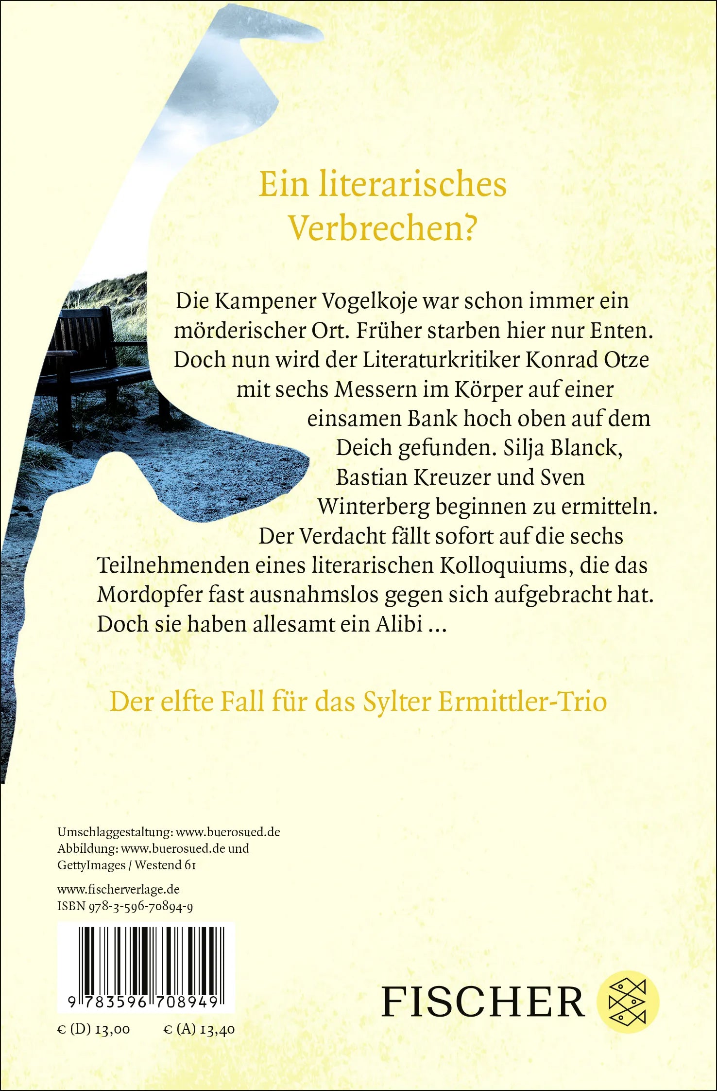 Buchrückseite von 'Bitteres Ende' mit Klappentext - Taschenbuch