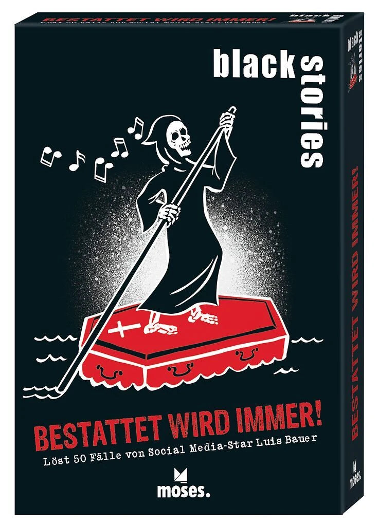 Krimispiel: black stories Bestattet wird immer!