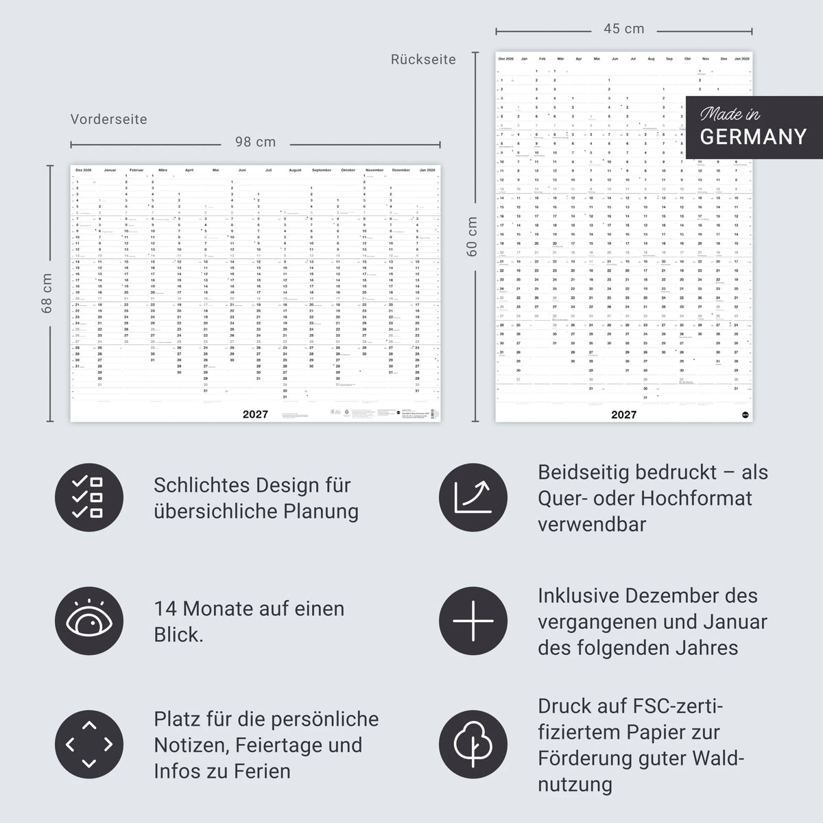 Black&White Mega-Posterplaner 2027 – Ansicht
