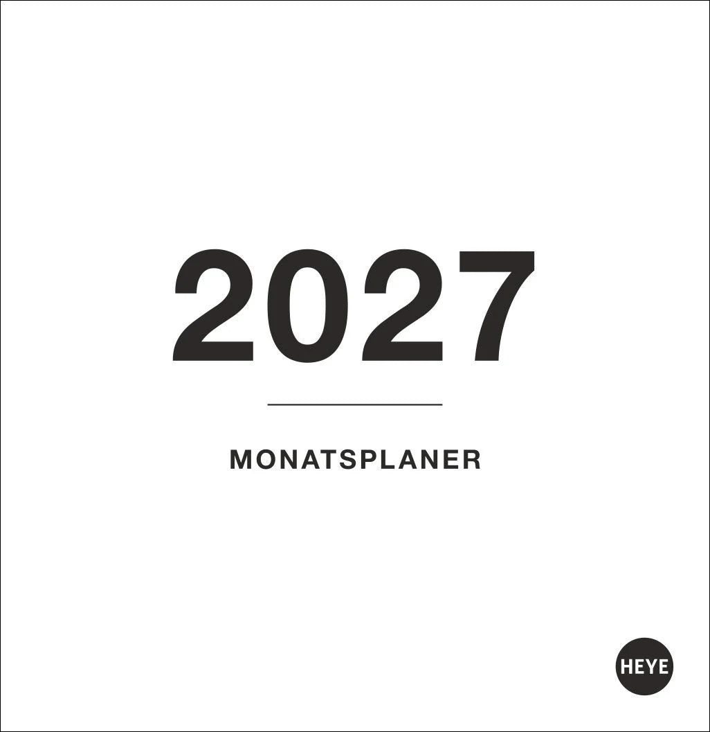 Wandkalender: Black&White Monatsplaner zum Aufstellen 2027