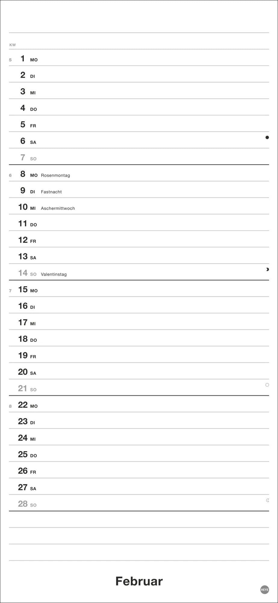 Black&White Planer 2027 – Ansicht