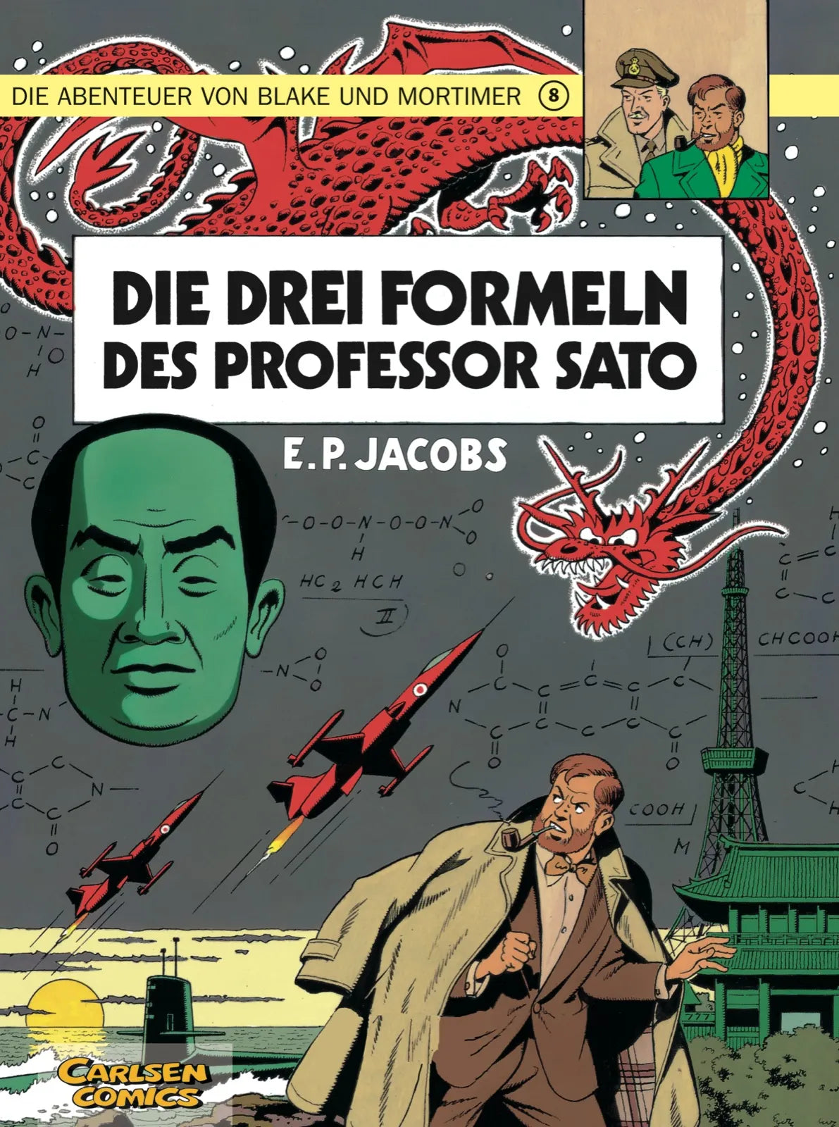 Buchcover von 'Blake und Mortimer 8: Die drei Formeln des Professor Sato' - Taschenbuch von Edgar-Pierre Jacobs