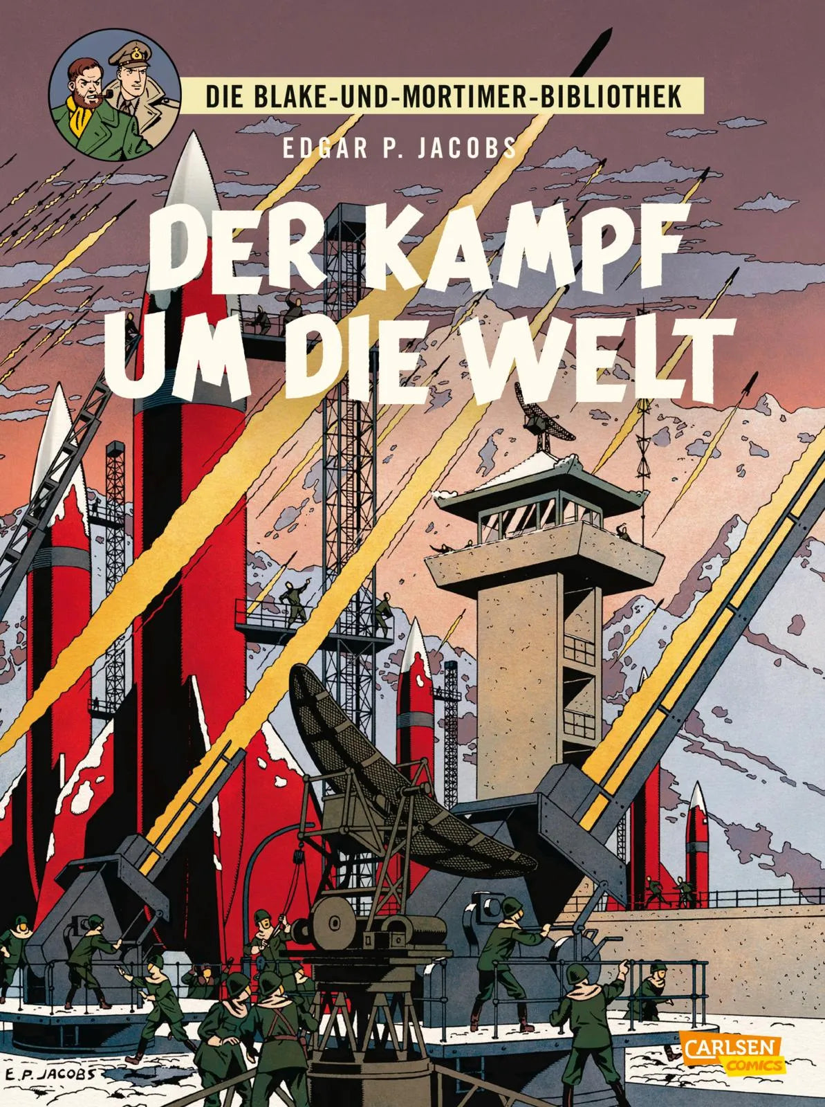 Buchcover von 'Blake und Mortimer Bibliothek 1: Der Kampf um die Welt' - Gebundene Ausgabe von Edgar-Pierre Jacobs