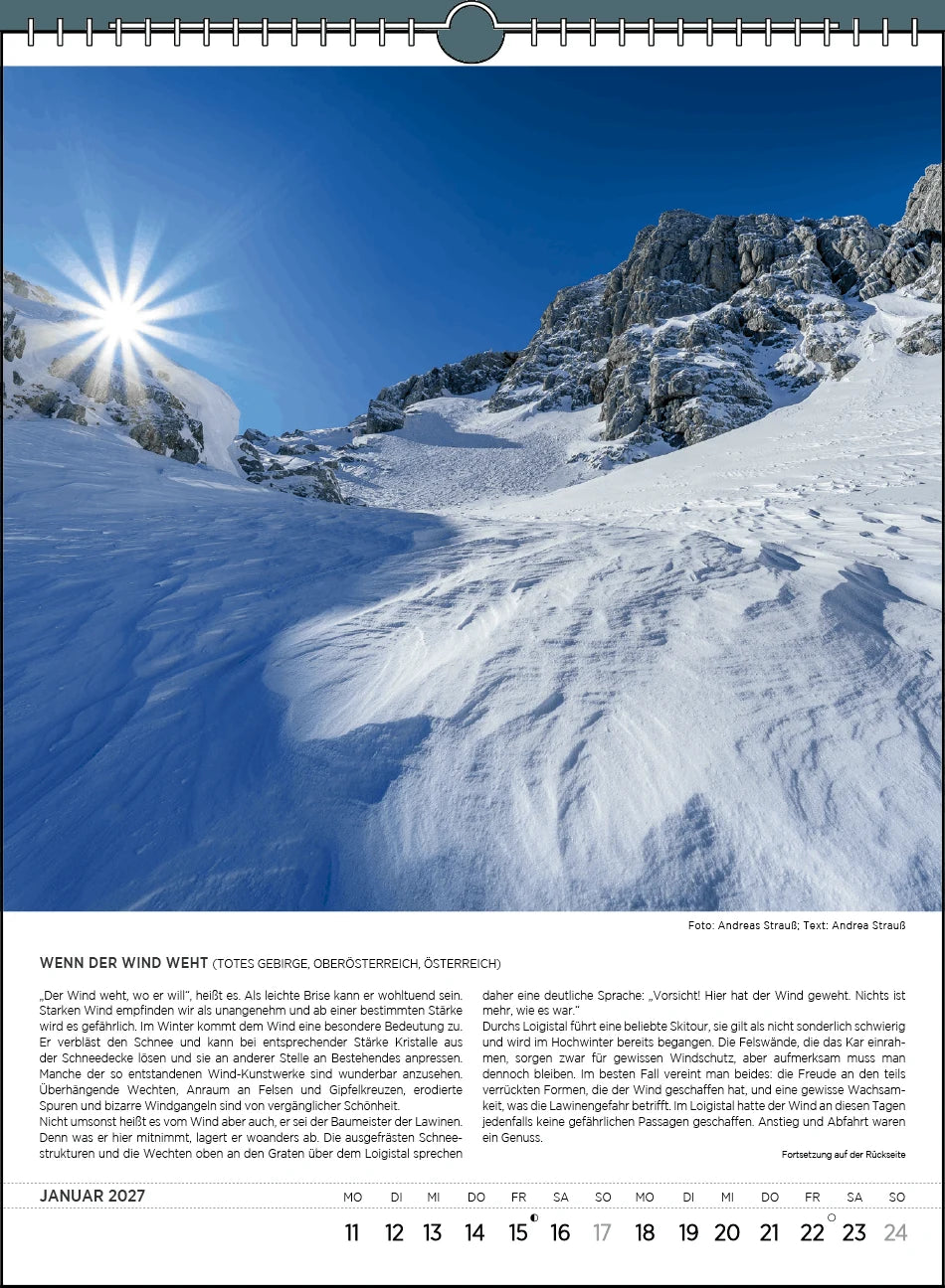 Blodigs Alpenkalender 2027 – Ansicht