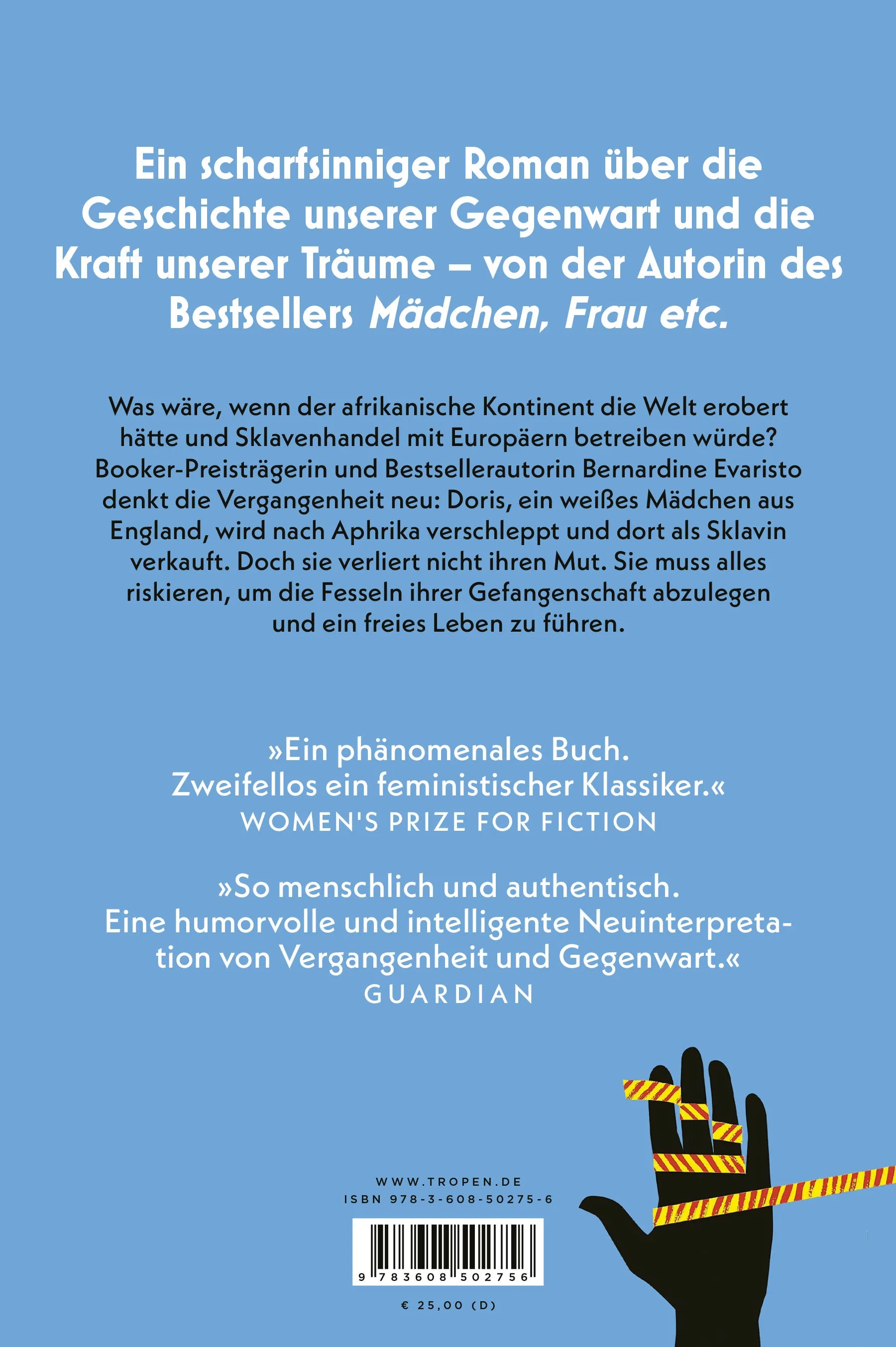 Buchrückseite von 'Blondes Herz' mit Klappentext - Gebundene Ausgabe