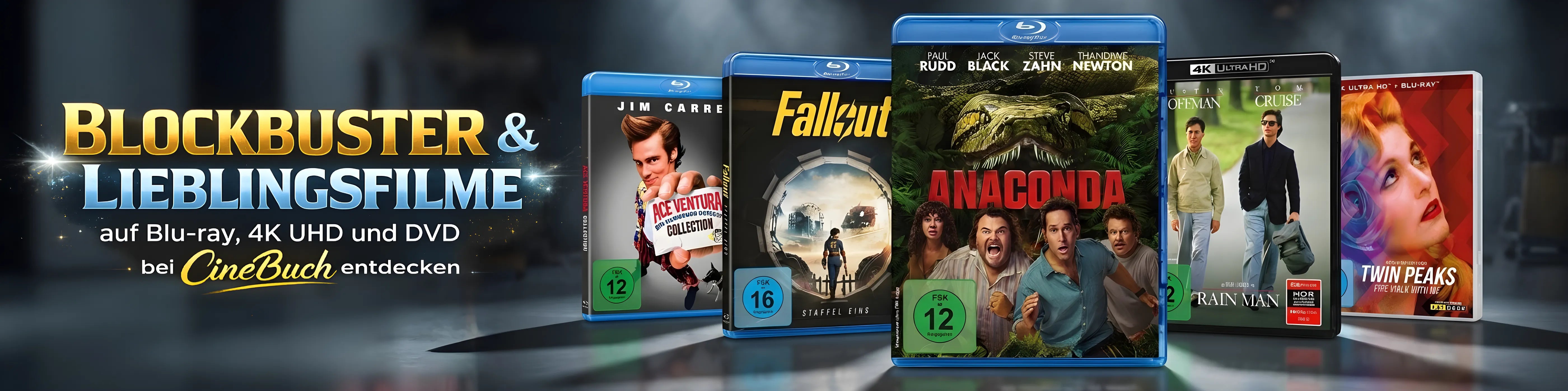 Blockbuster und Lieblingsfilme auf Blu-ray, 4K UHD und DVD online entdecken bei CineBuch Filmshop Deutschland