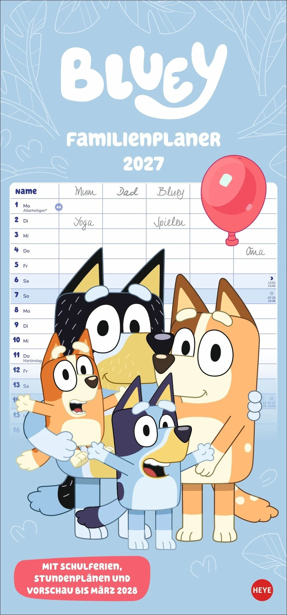 Familienplaner: Bluey Familienplaner 2027