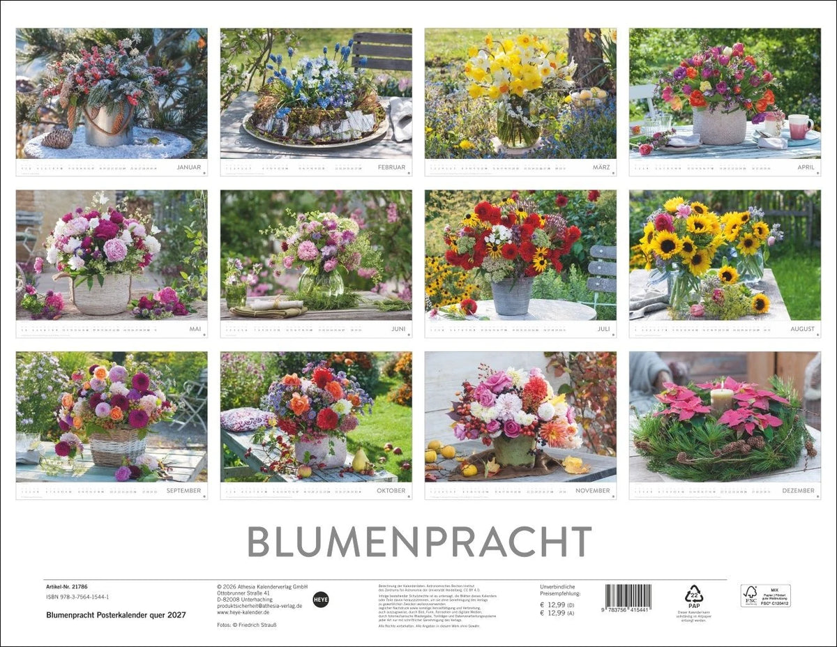 Blumenpracht Posterkalender 2027 – Ansicht