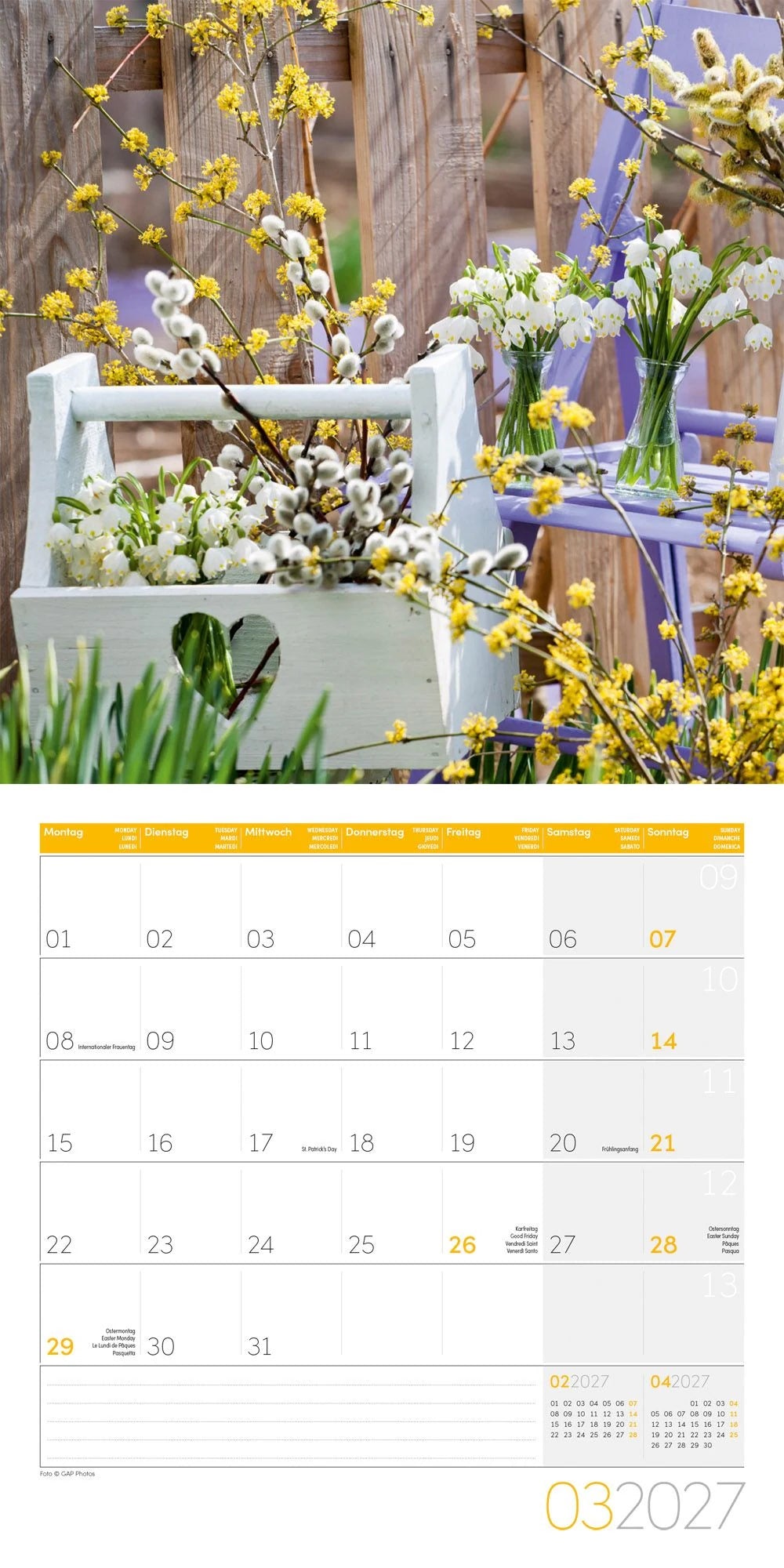 Blumenzauber Kalender 2027 - 30x30 - Art12 – Ansicht