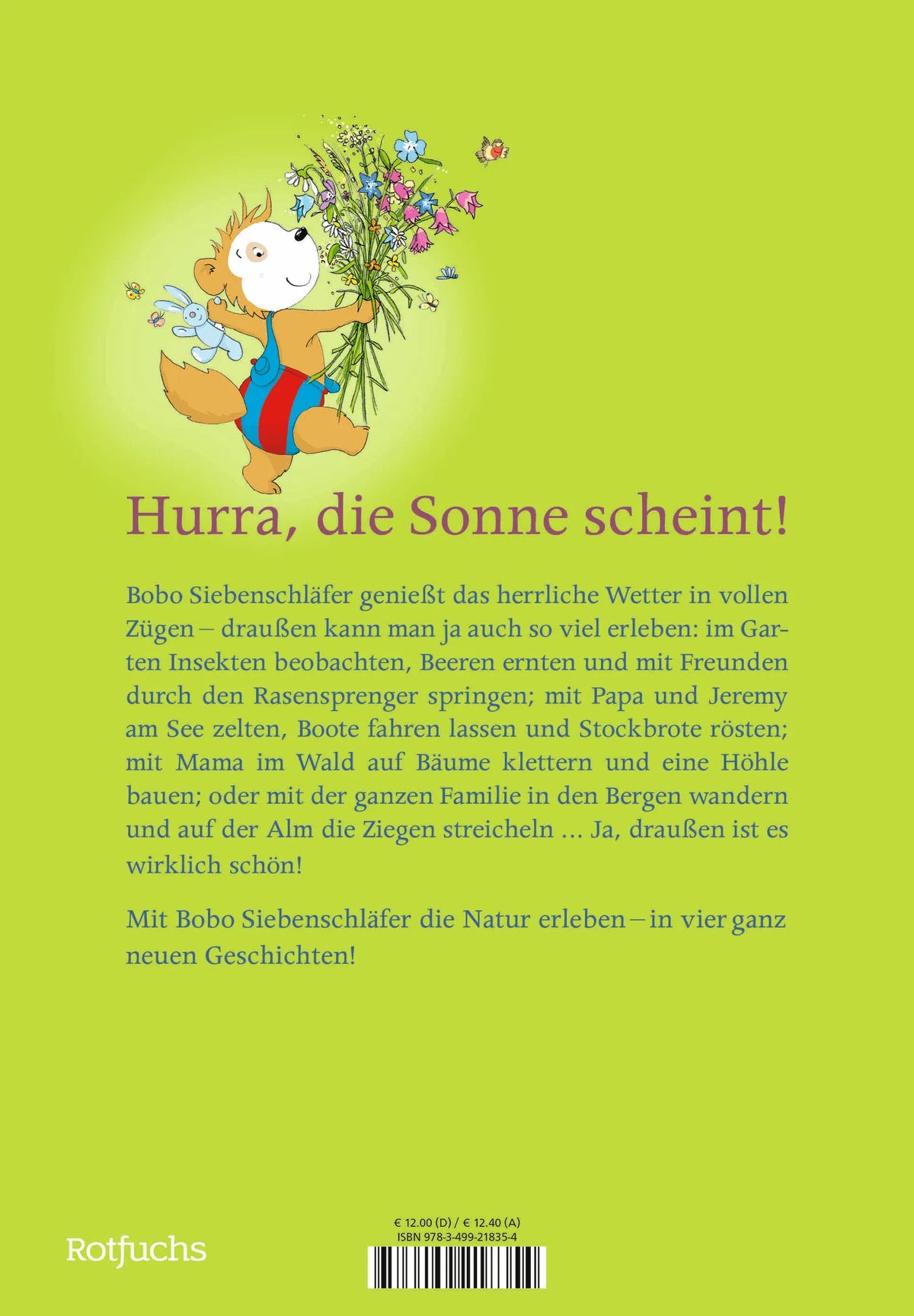 Rückseite: Bobo Siebenschläfer: Draußen ist es schön! (Hardcover)