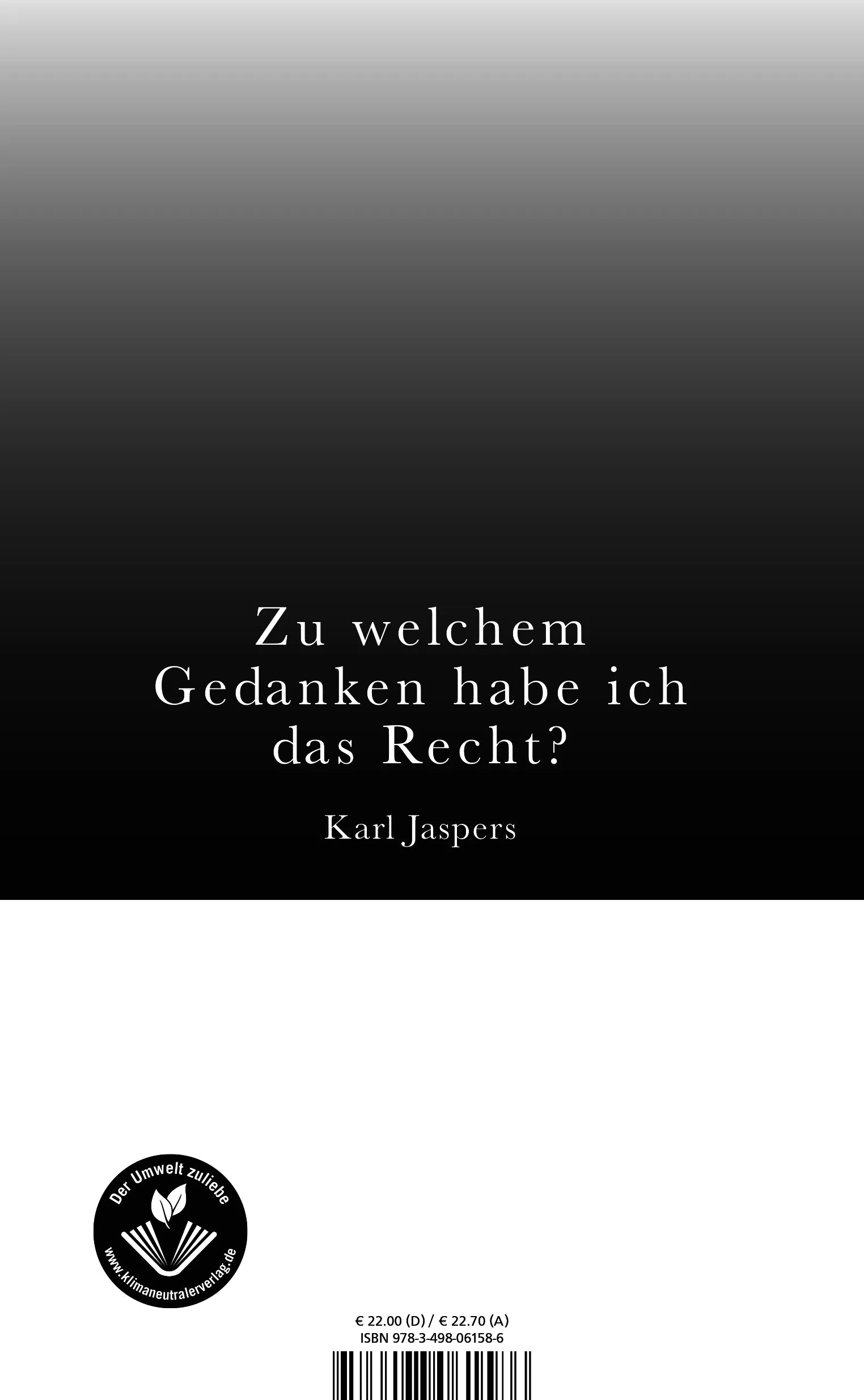 Buchrückseite von 'Böses Denken' mit Klappentext - Gebundene Ausgabe