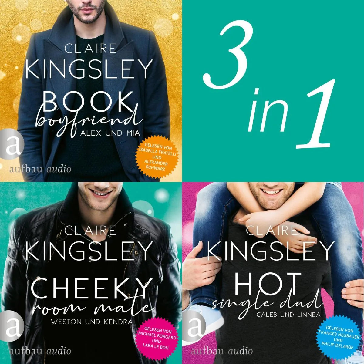 Cover: Book Boyfriend & Cheeky Room Mate & Hot Single Dad (Hörbuch Download) von Claire Kingsley