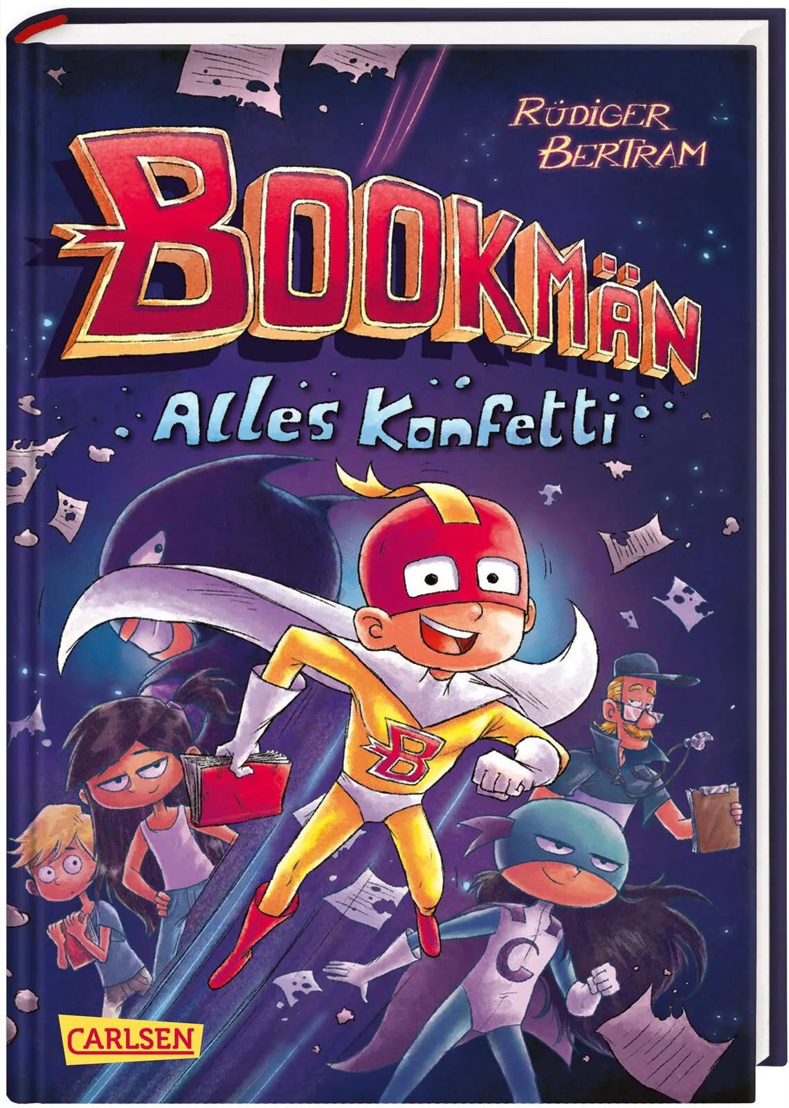 Buchcover von 'Bookmän: Alles Konfetti' - Gebundene Ausgabe von Rüdiger Bertram